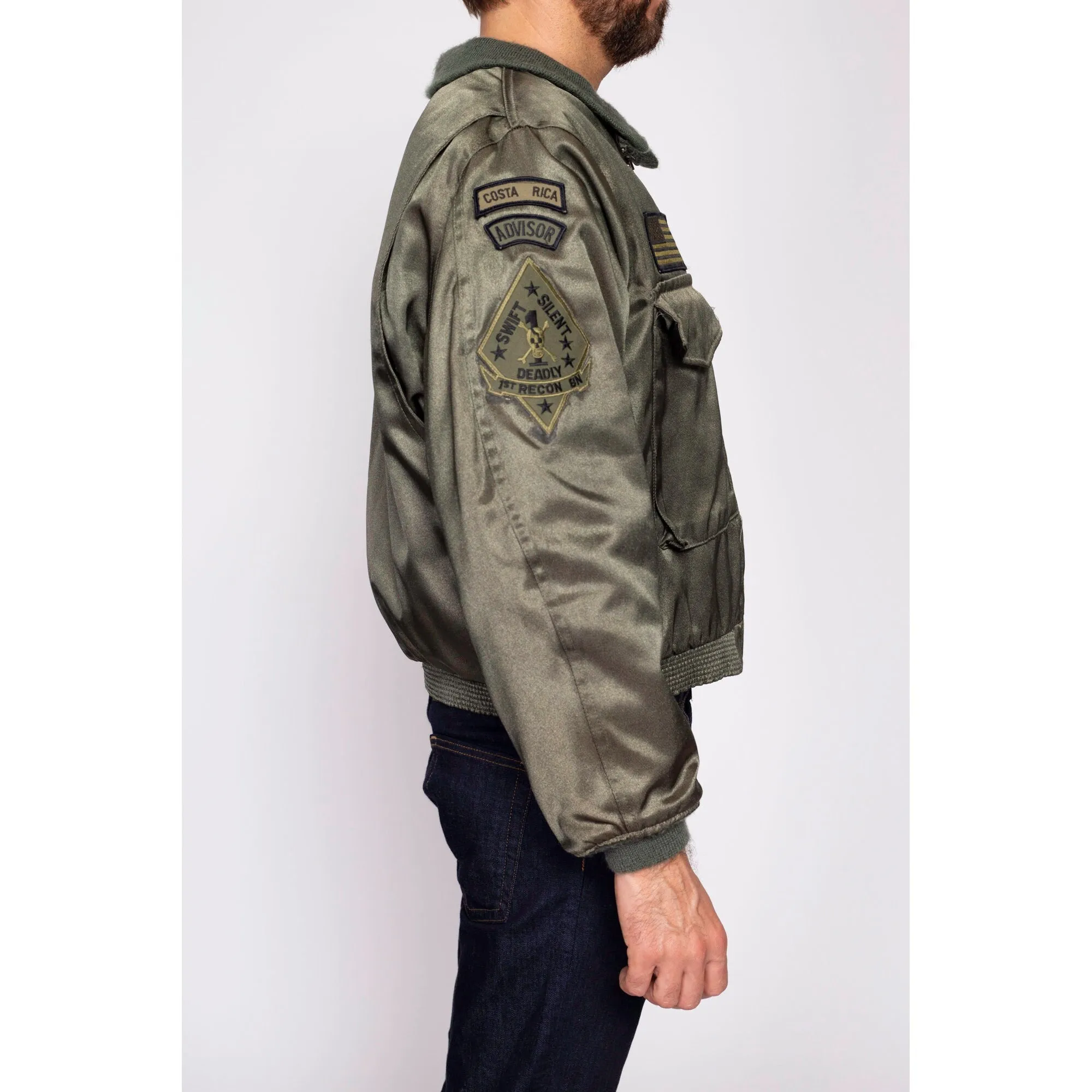 80s USMC 1st Recon Battalion Bomber Jacket - Men's Medium