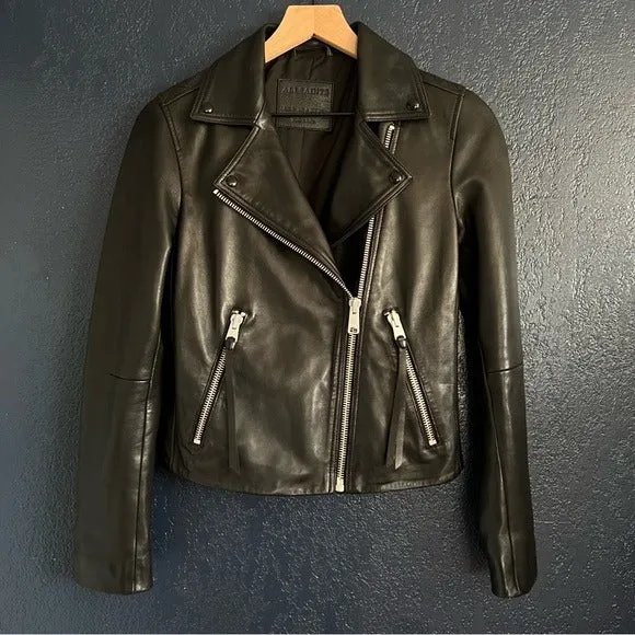 All Saints Dalby Leather Biker Jacket