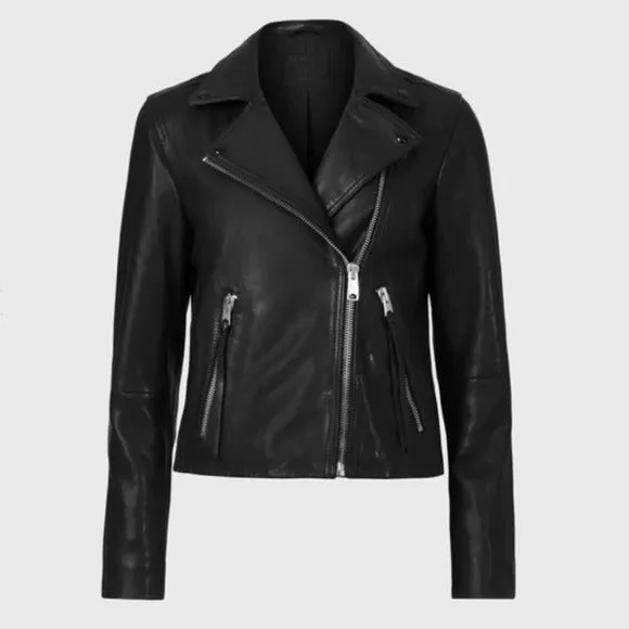 All Saints Dalby Leather Biker Jacket
