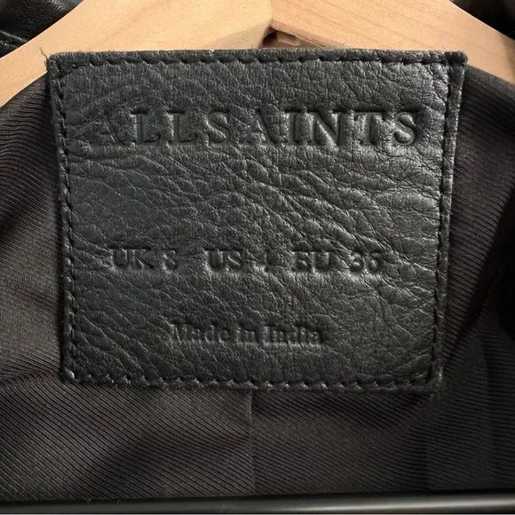 All Saints Dalby Leather Biker Jacket