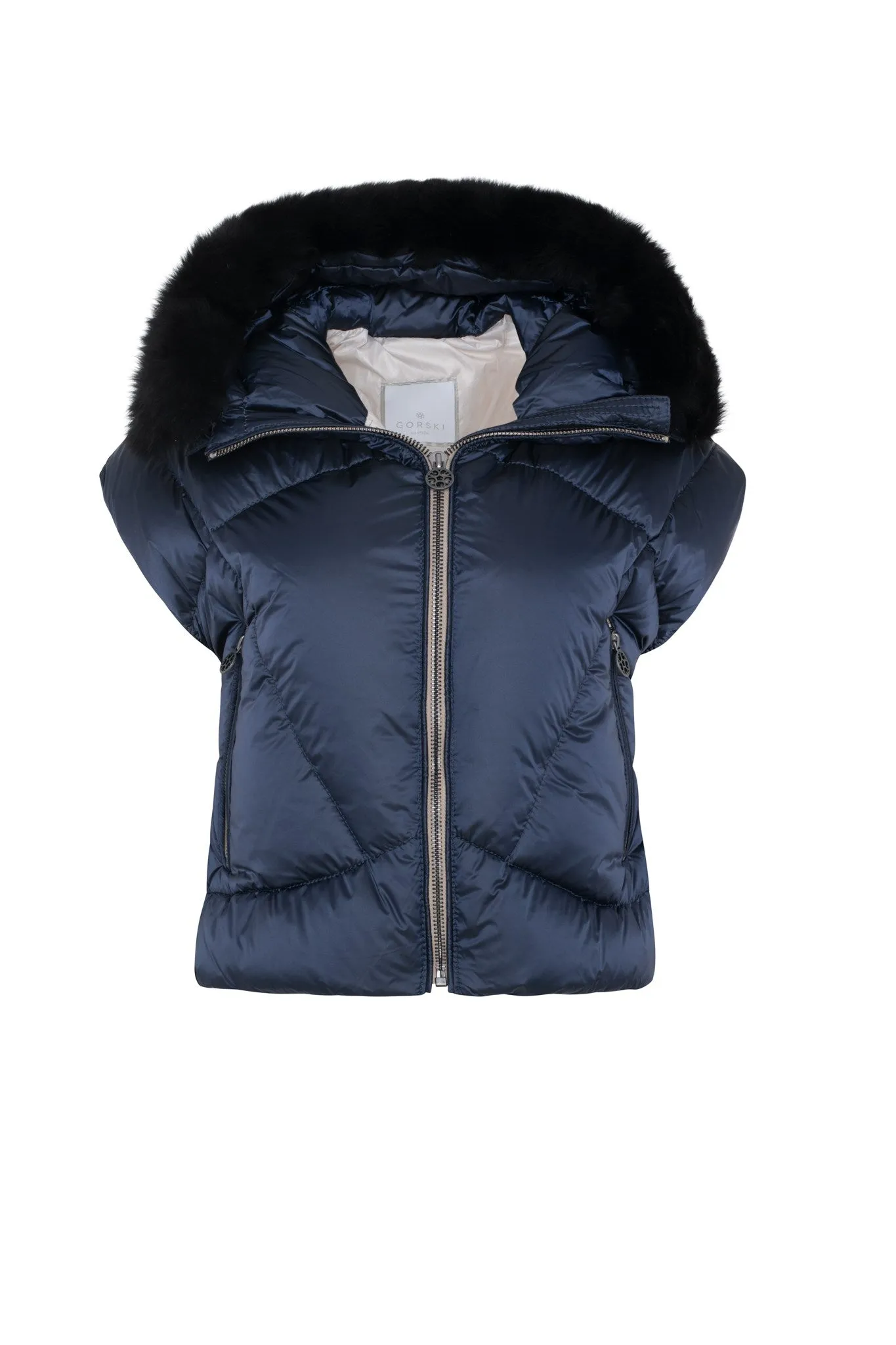 Après-Ski Vest With Detachable Toscana Shearling Lamb Hood Trim