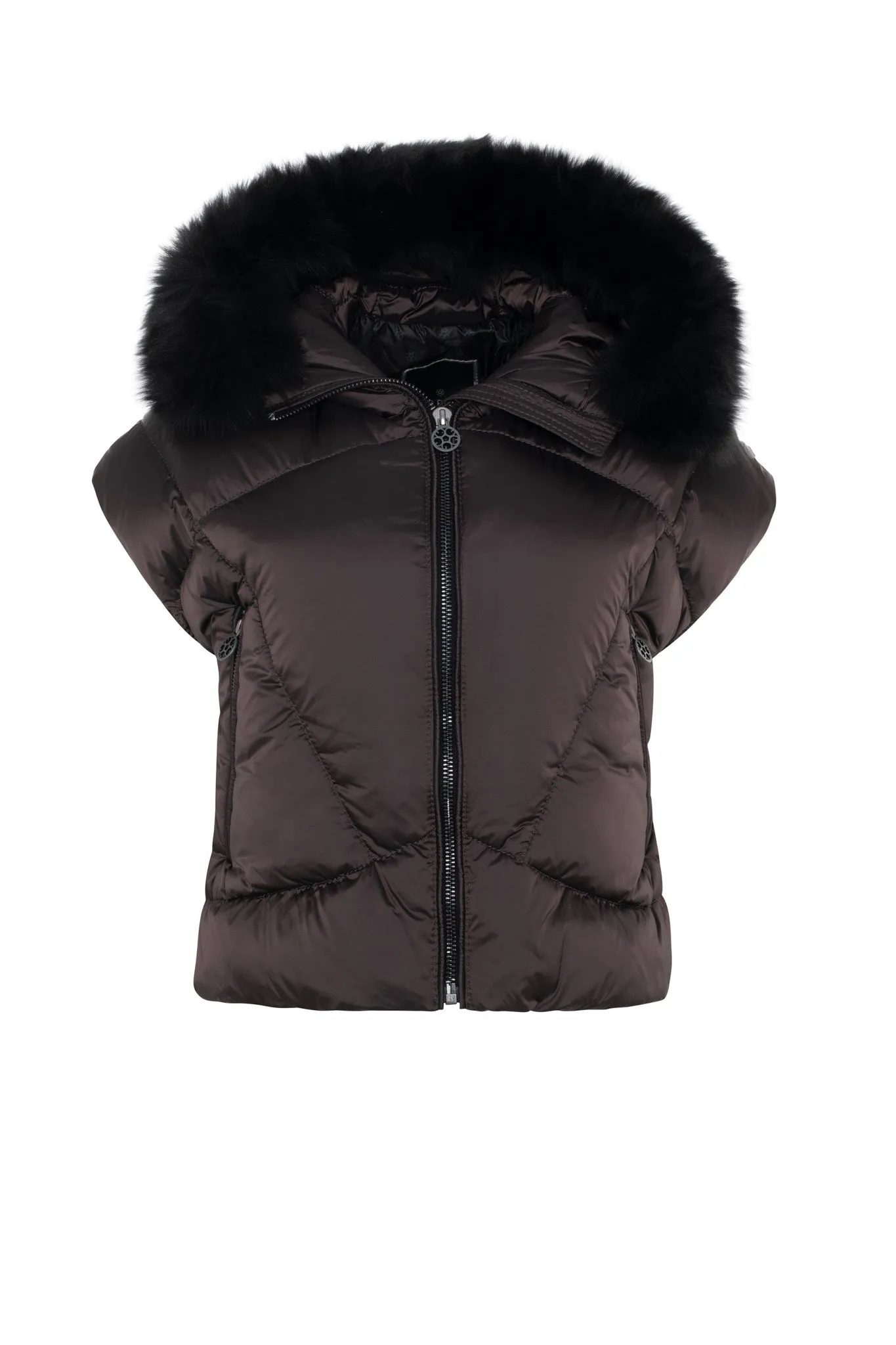 Après-Ski Vest With Detachable Toscana Shearling Lamb Hood Trim