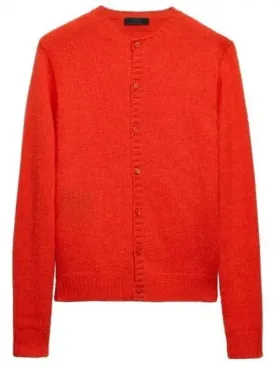 Back triangle patch cashmere cardigan