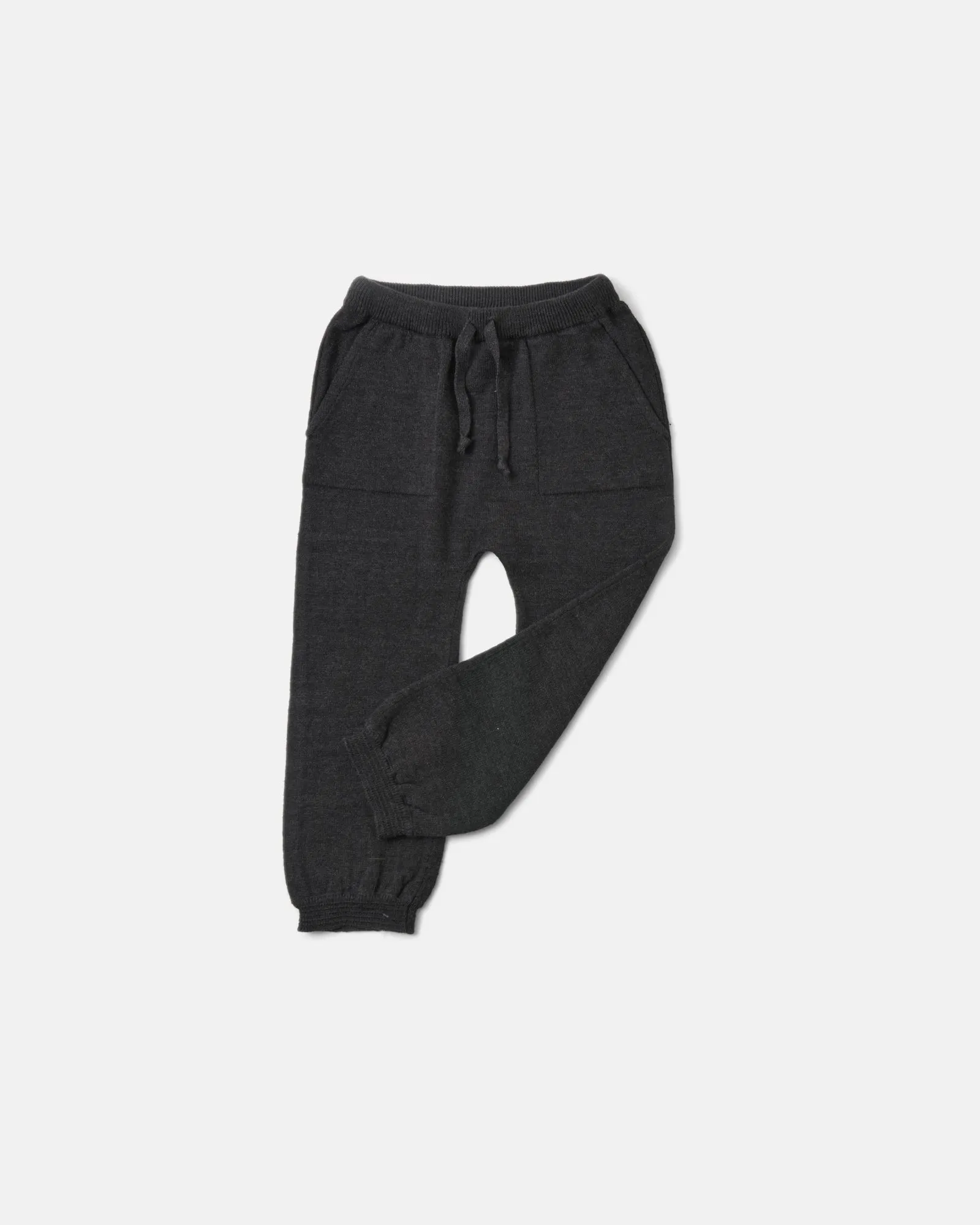 Black Melange Ribbed Joggers - Chunky