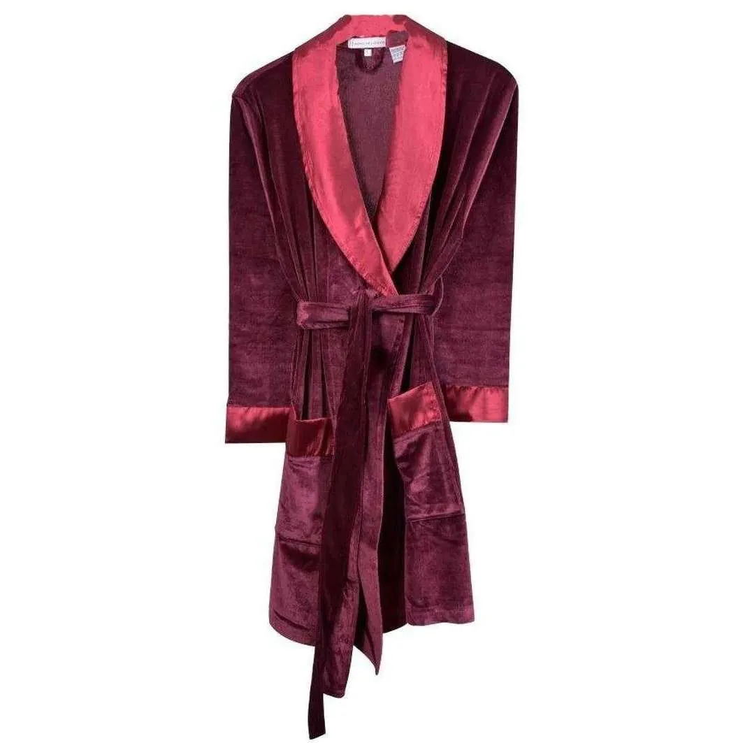 Bown of London Venus Velvet Robe - Burgundy