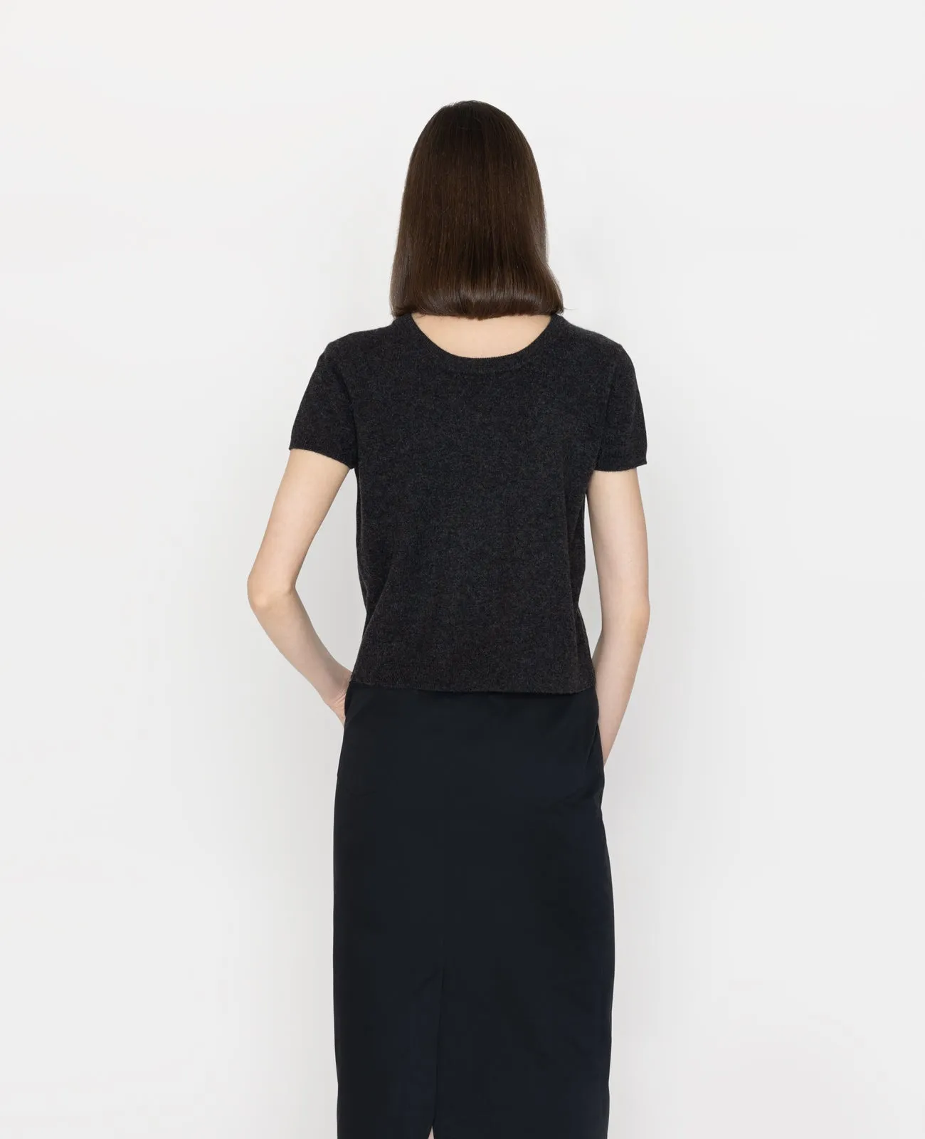 Cashmere 2-Way Short Sleeve Sweater