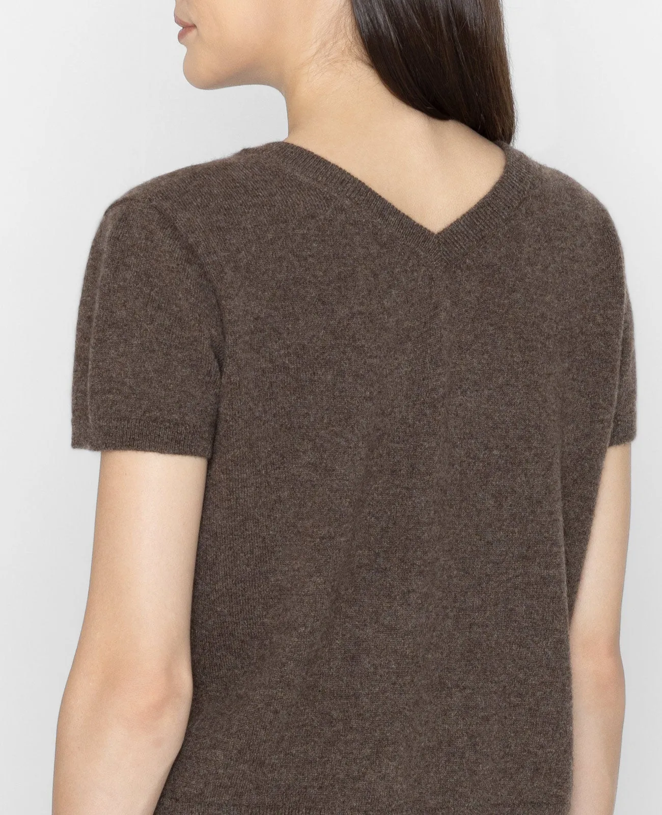 Cashmere 2-Way Short Sleeve Sweater