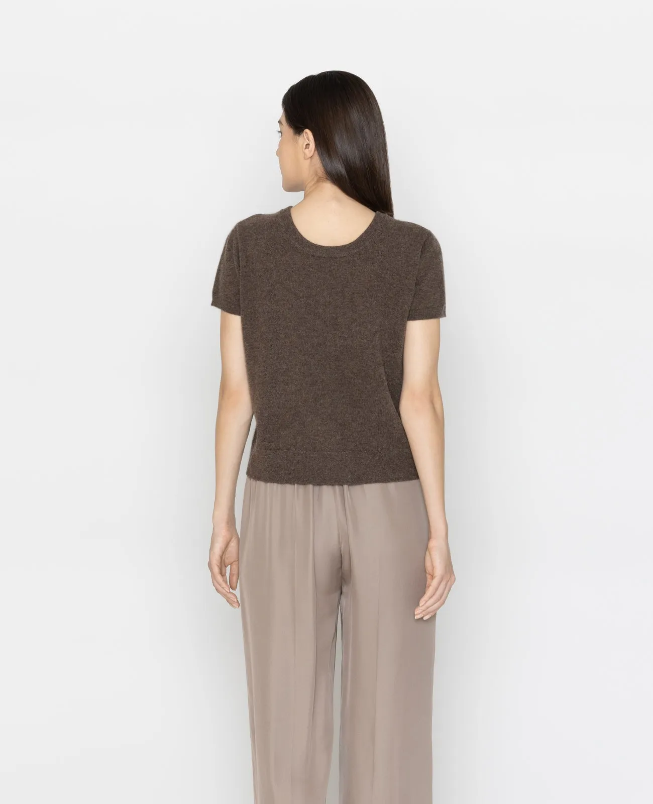 Cashmere 2-Way Short Sleeve Sweater