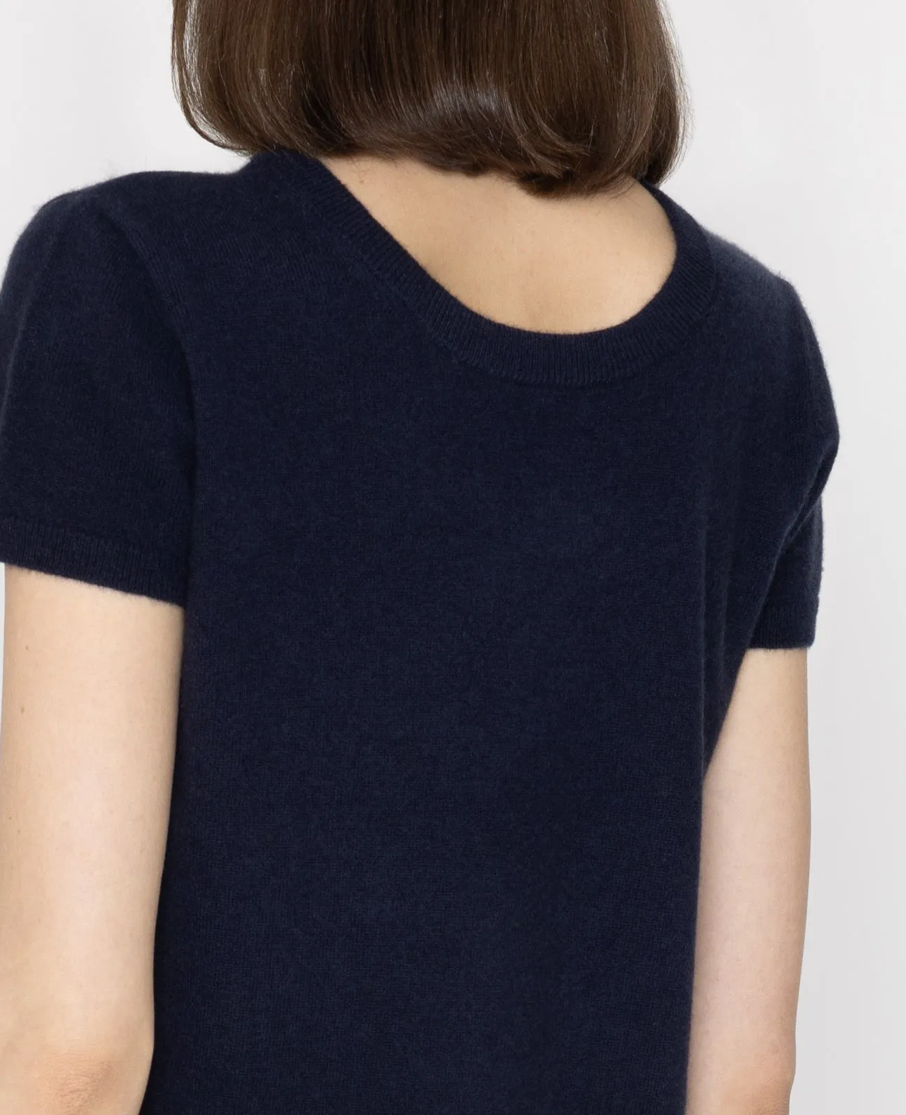 Cashmere 2-Way Short Sleeve Sweater