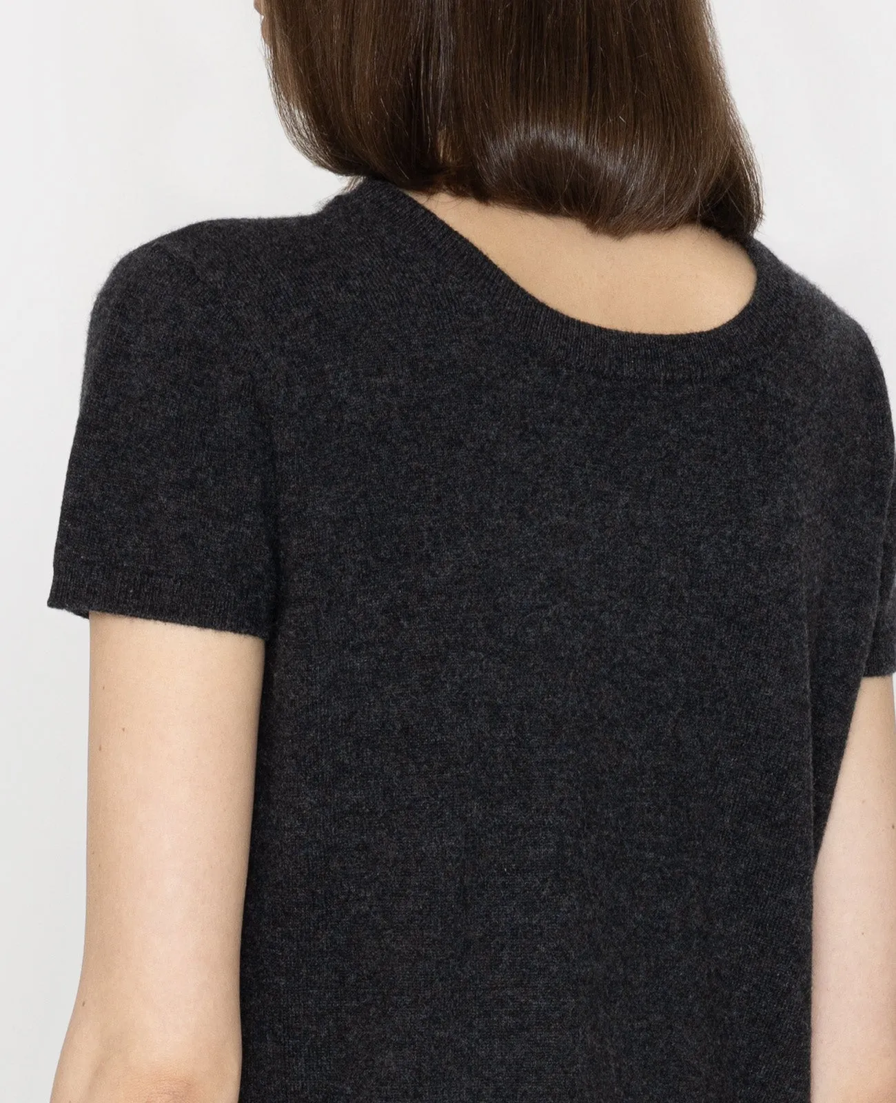 Cashmere 2-Way Short Sleeve Sweater