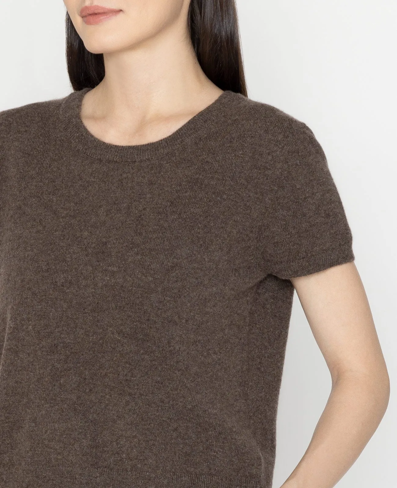 Cashmere 2-Way Short Sleeve Sweater
