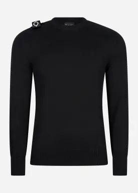 Crew neck knit - jet black