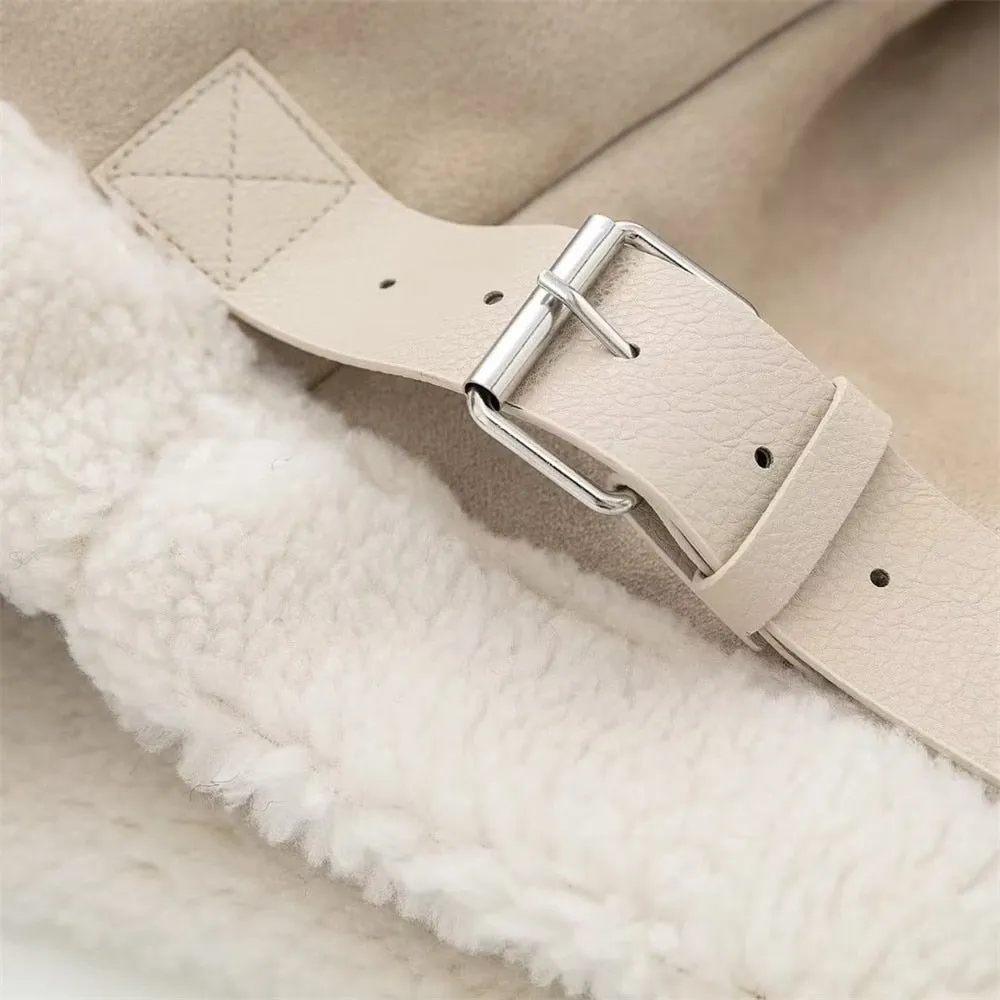 Dames Beige Sude Jas - Tijdloos en Warm voor Elk Seizoen