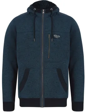 Eastfield Chunky Zip Through Hoodie With Borg Lining In Gibraltar Sea - Tokyo Laundry