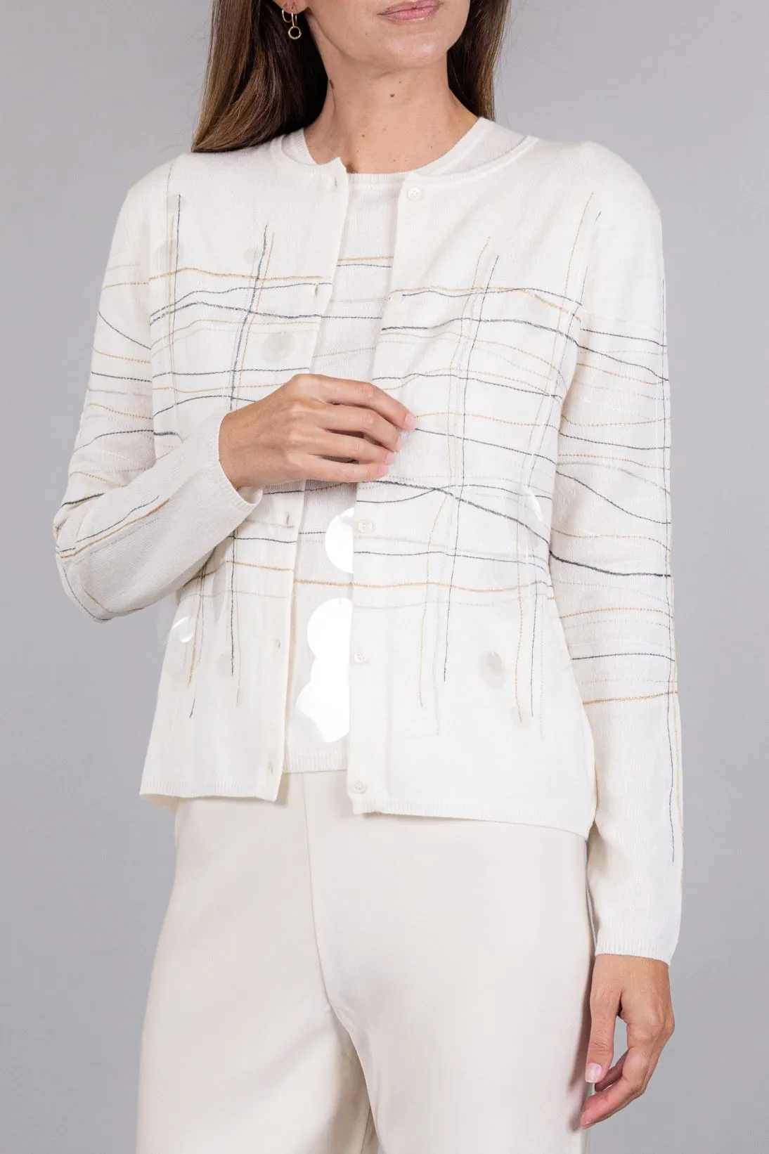 EMBROIDERED SEQUINS CARDIGAN