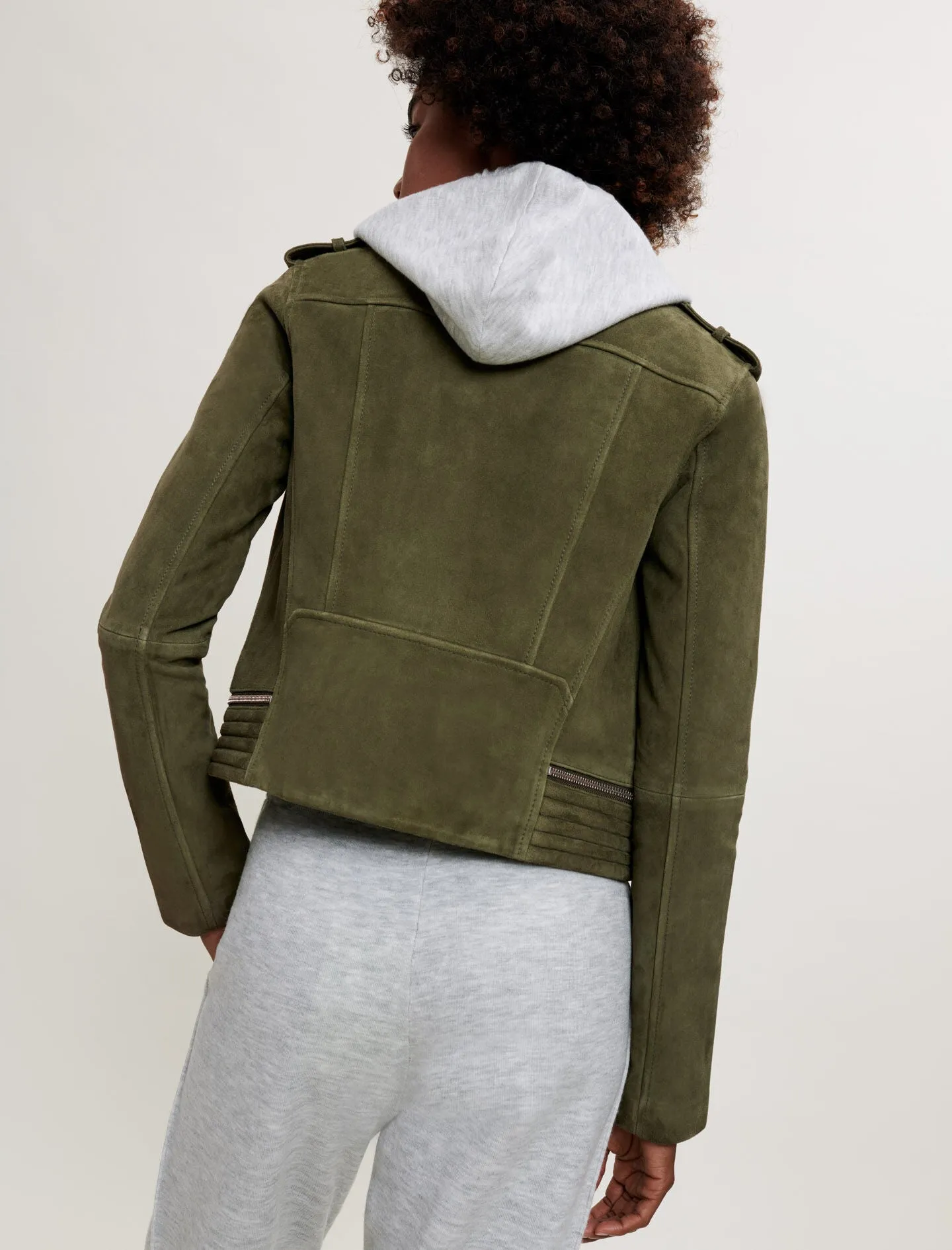 IMITATION SUEDE BIKER JACKET