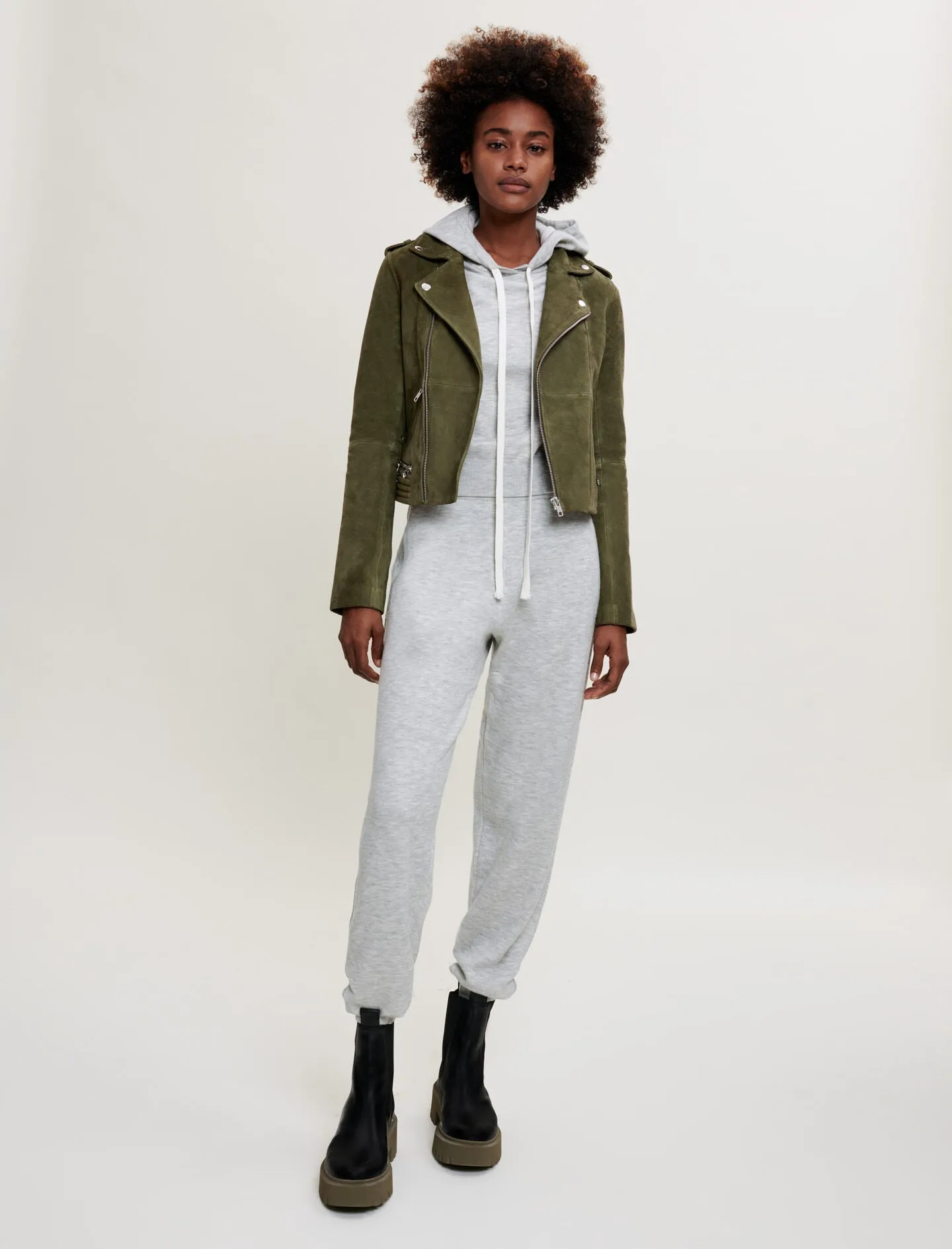 IMITATION SUEDE BIKER JACKET