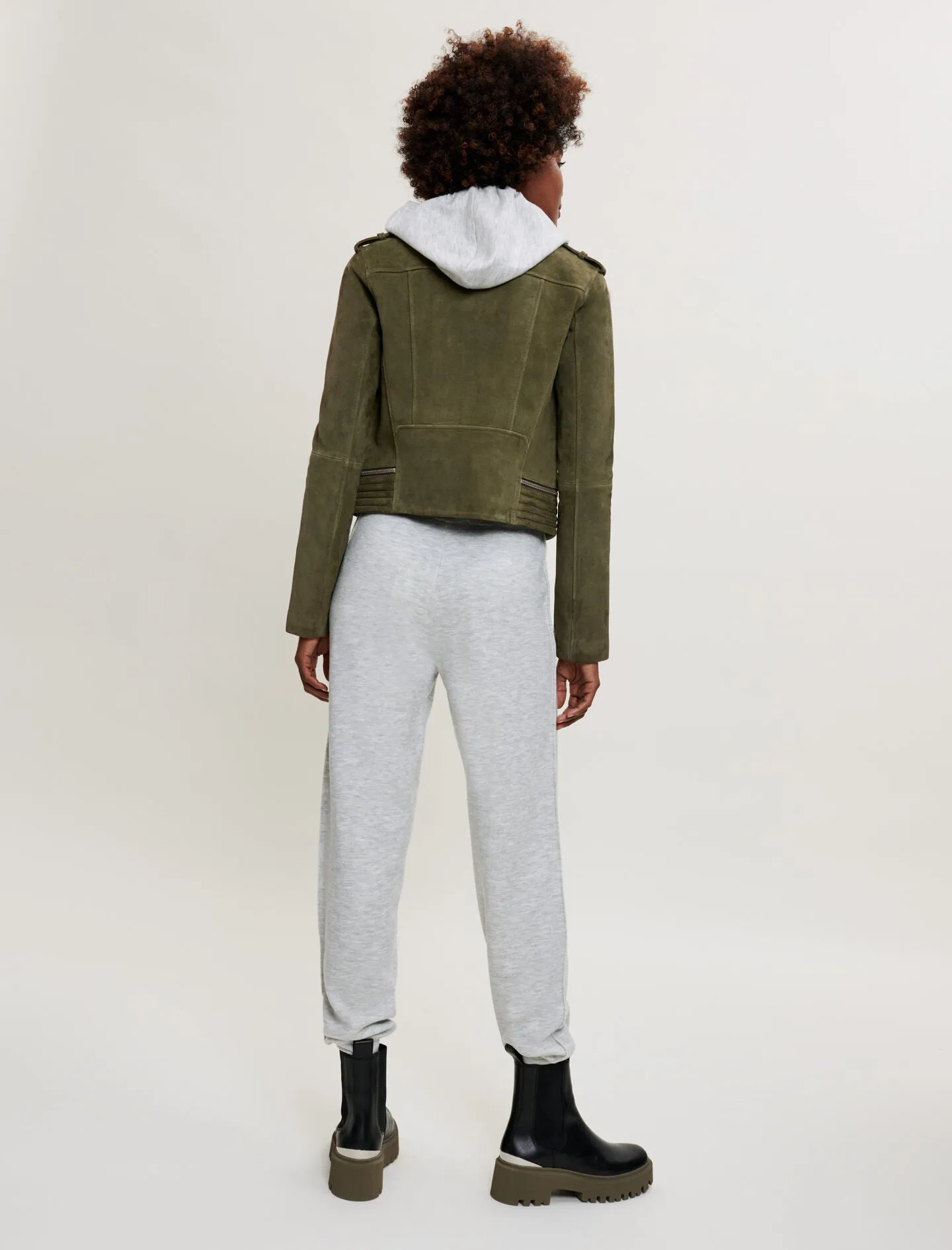 IMITATION SUEDE BIKER JACKET