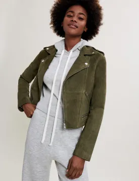 IMITATION SUEDE BIKER JACKET