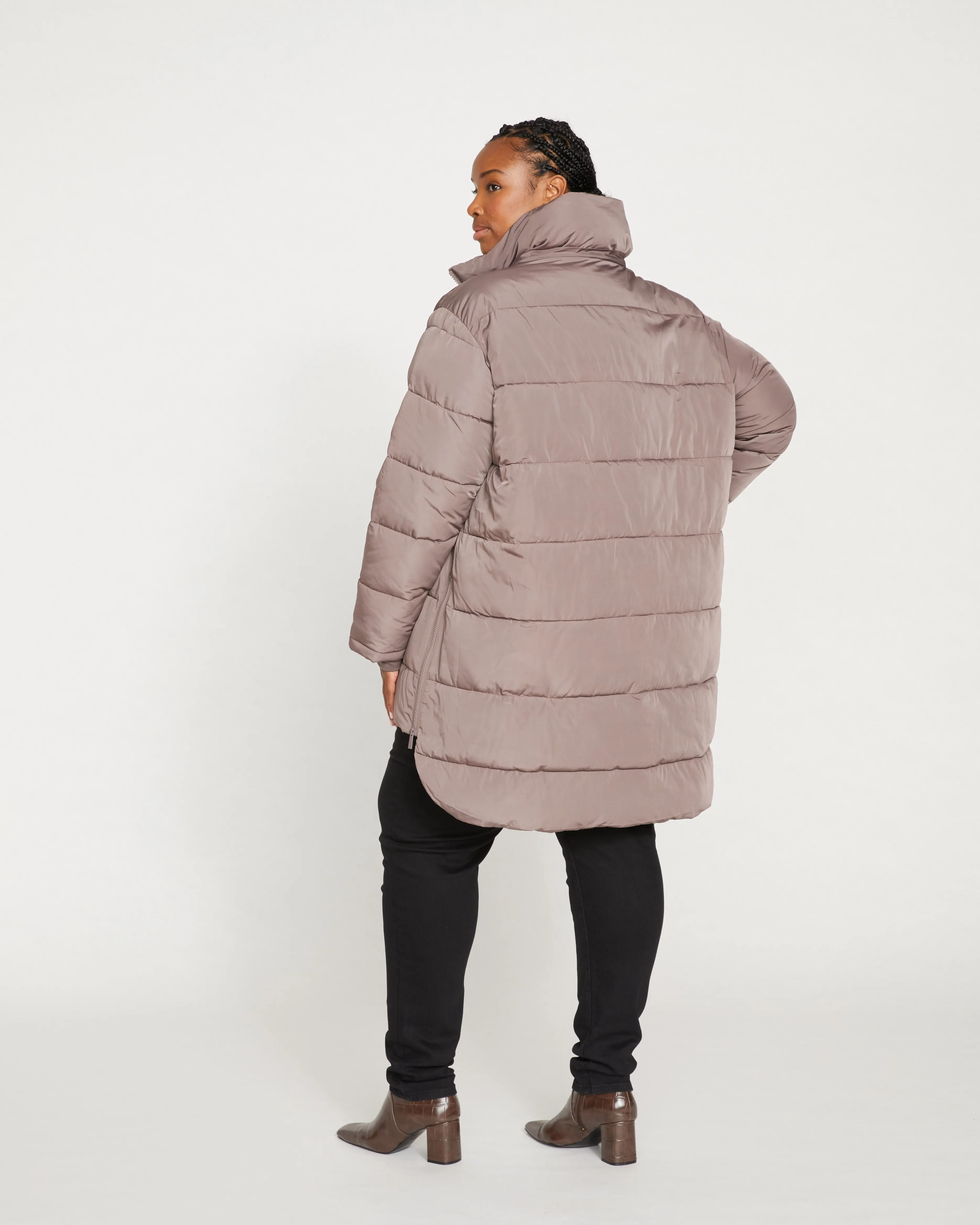 Matterhorn Mid Hooded Puffer - Morel