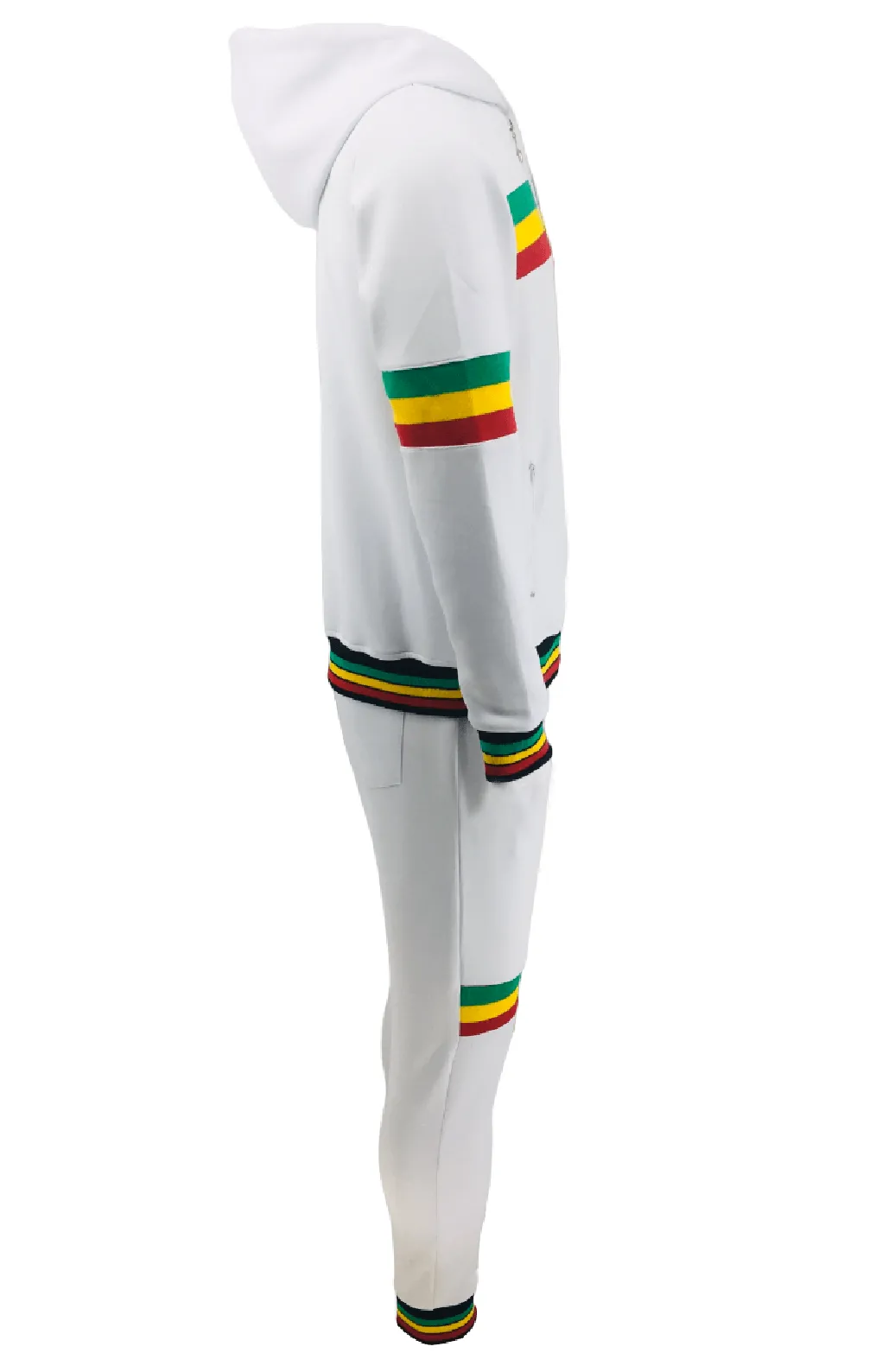 Mens Tracksuit 2 Piece Zipper Rasta White Men's Matching Sweatshirts Sweatpants Athletic Hoodie & Joggers Zip Pants Bottoms Track Suit