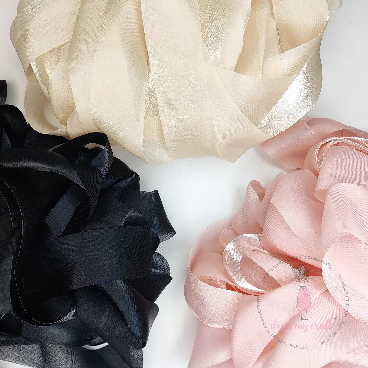 Metallic Silk Ribbons