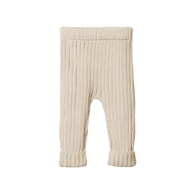 Nature Baby Lou Pants Cotton Knit - Oatmeal Marl