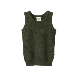 Nature Baby Merino Knit Vest - Thyme Chunky Knit