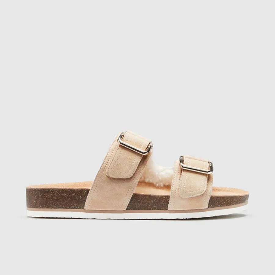 Nico Sandshell/Shearling Slide