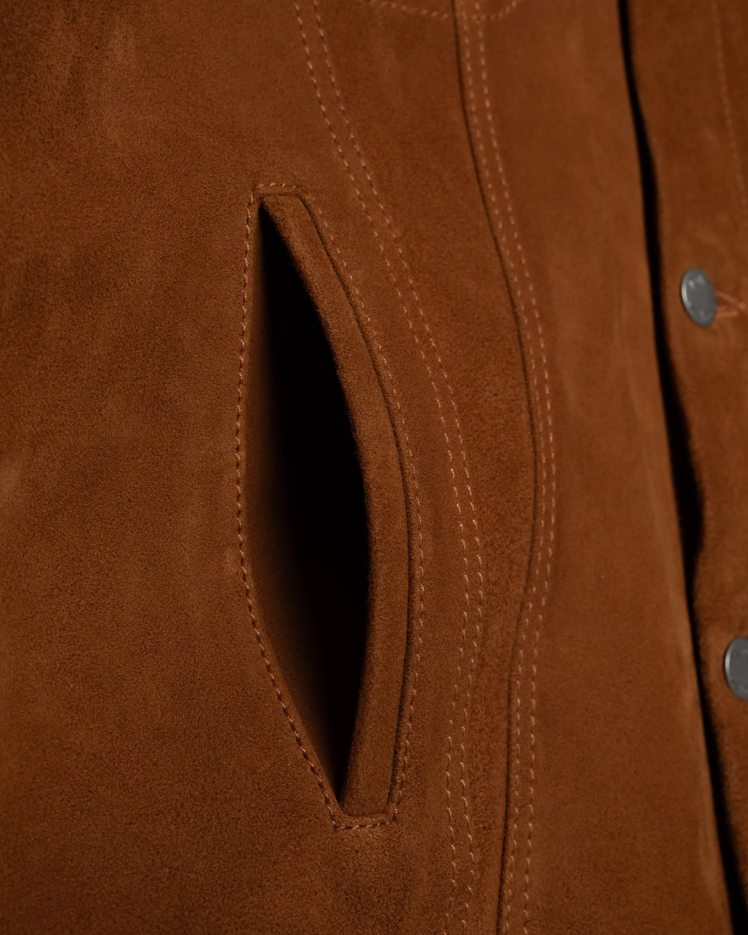 Nudie Jeans Danny Suede Jacket - Tobacco