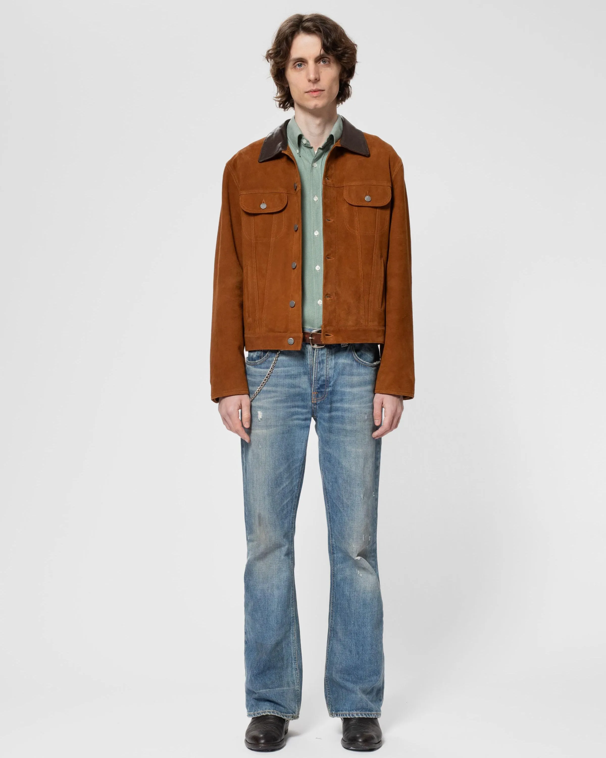 Nudie Jeans Danny Suede Jacket - Tobacco
