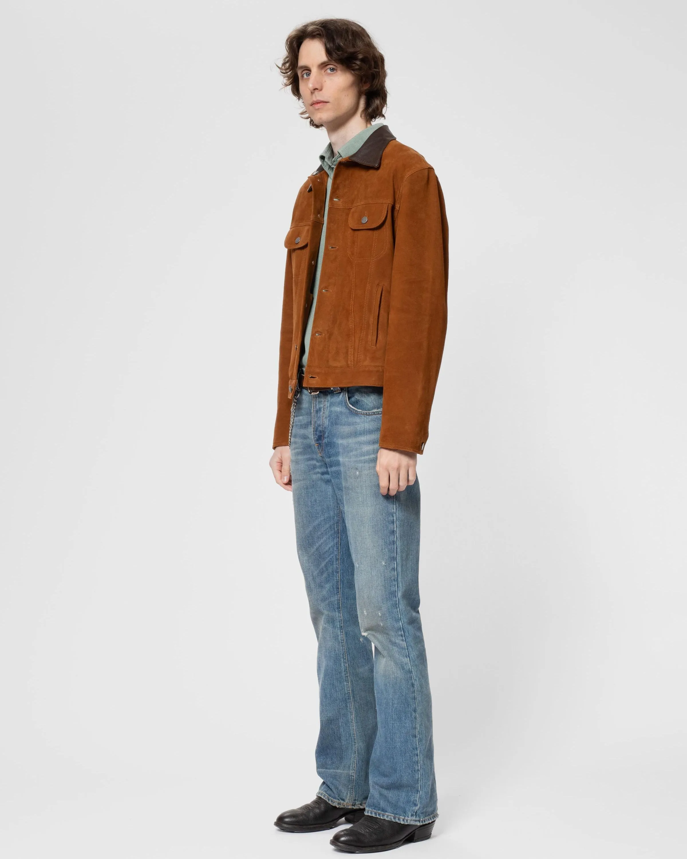Nudie Jeans Danny Suede Jacket - Tobacco