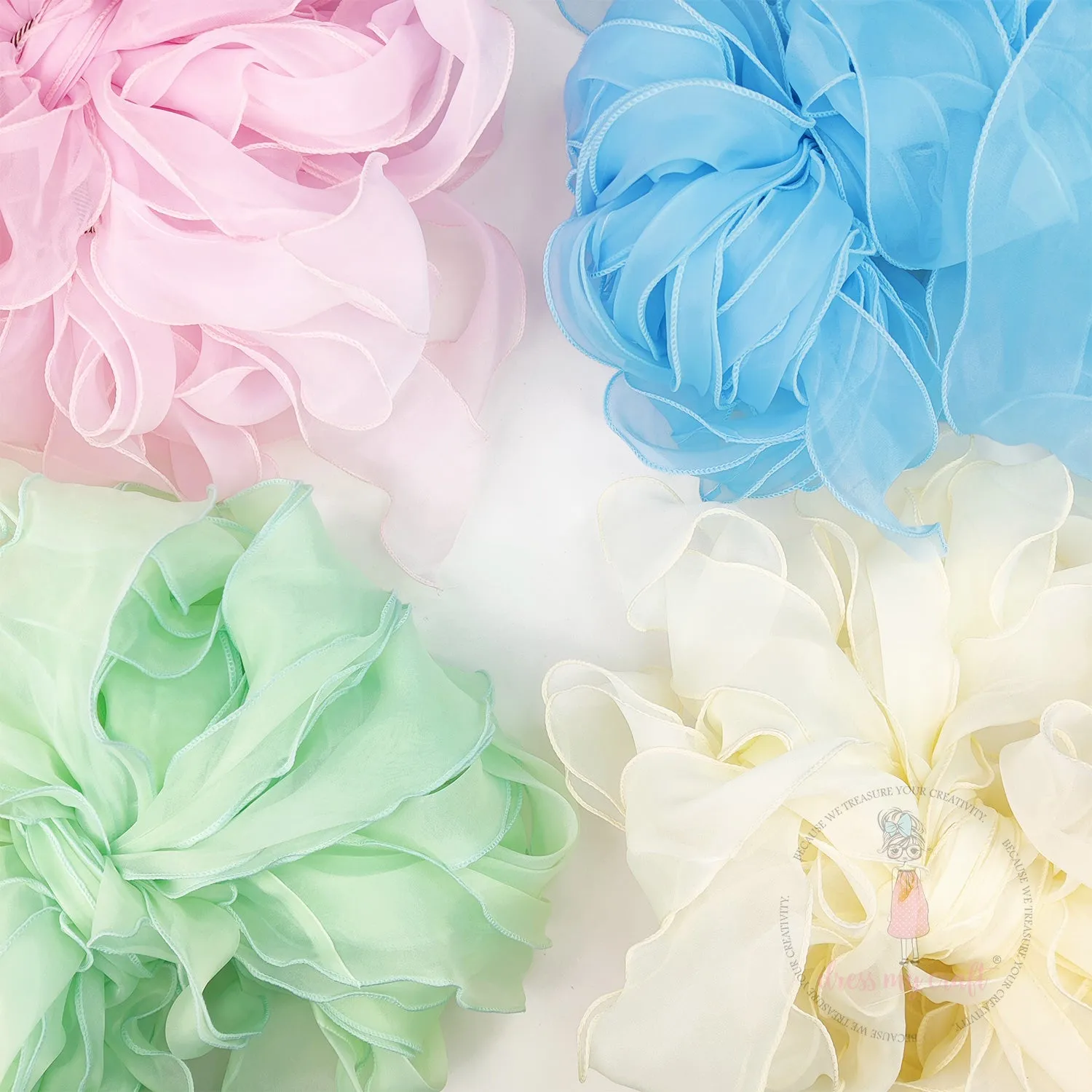 Organza  Wavy Ribbons
