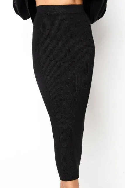 Oufisun2020 Autumn Knitted Sexy Back White Skirt High Waist Tight Women's Elegant Long Skir Party Club Maxi Wear Pencil Skirts
