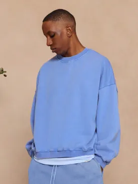 Oversized Fit Super Premium Heavyweight Essential Washed Sweatshirt