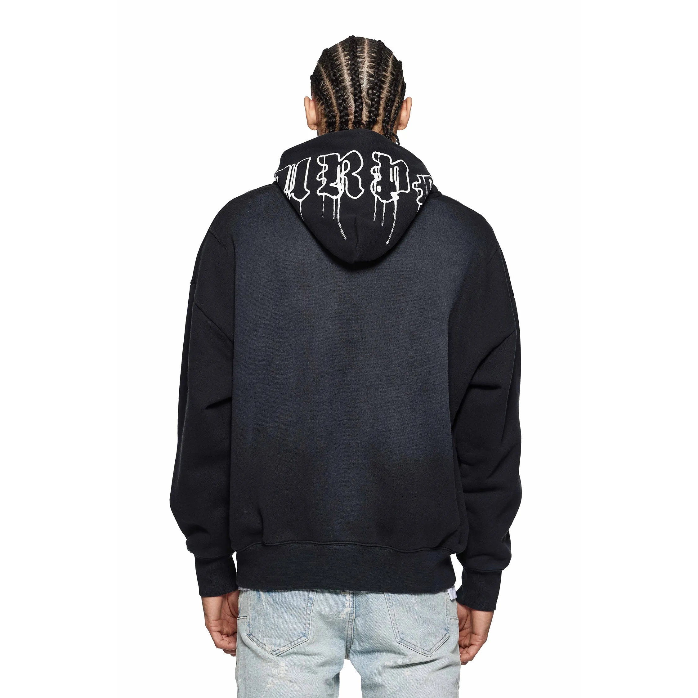 Purple Brand Gothic Wordmark Drip Zip Up Hoodie