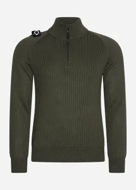 Quarter zip knit - oil slick