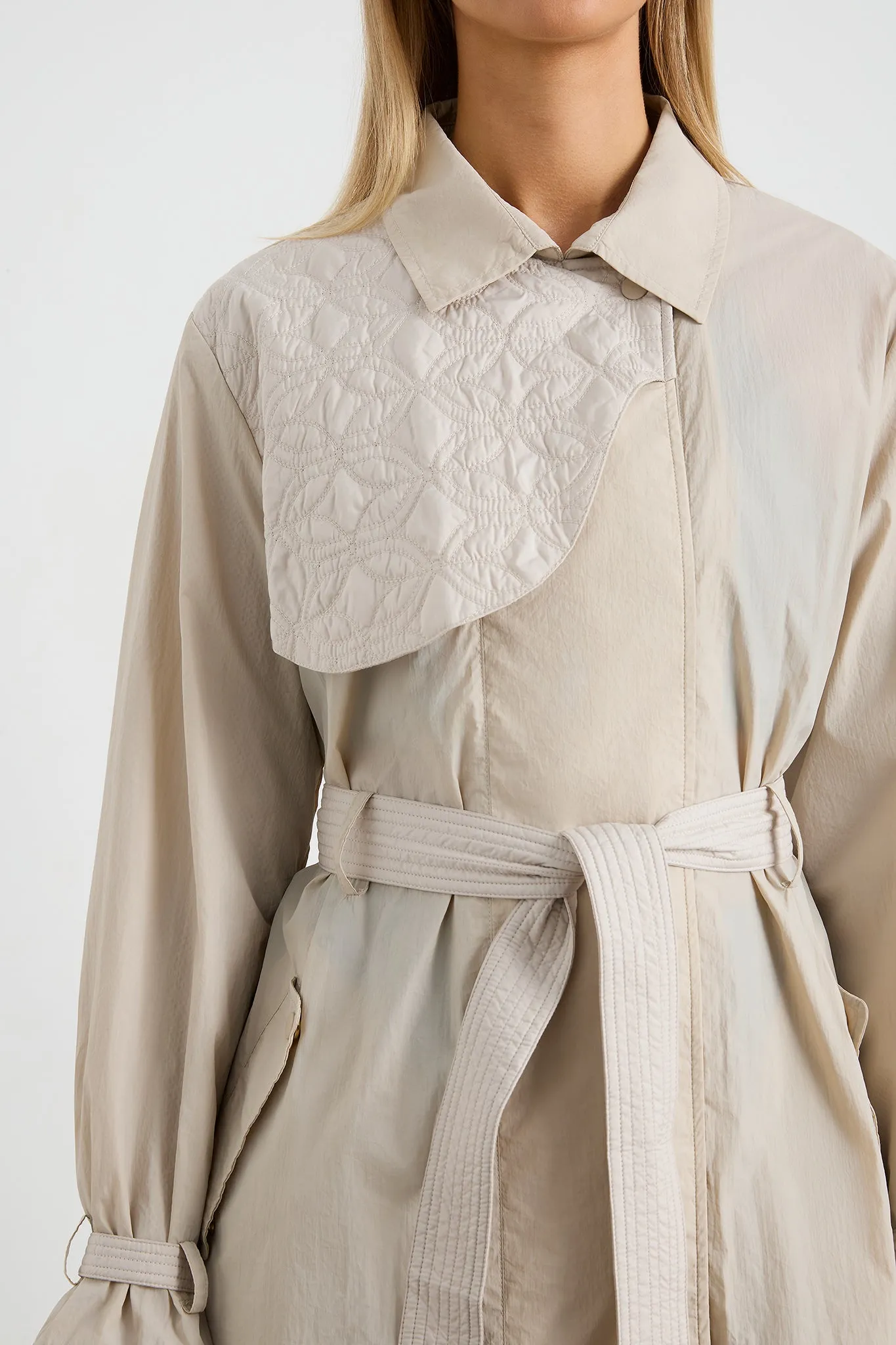 Quilted Storm Flap Trench 703