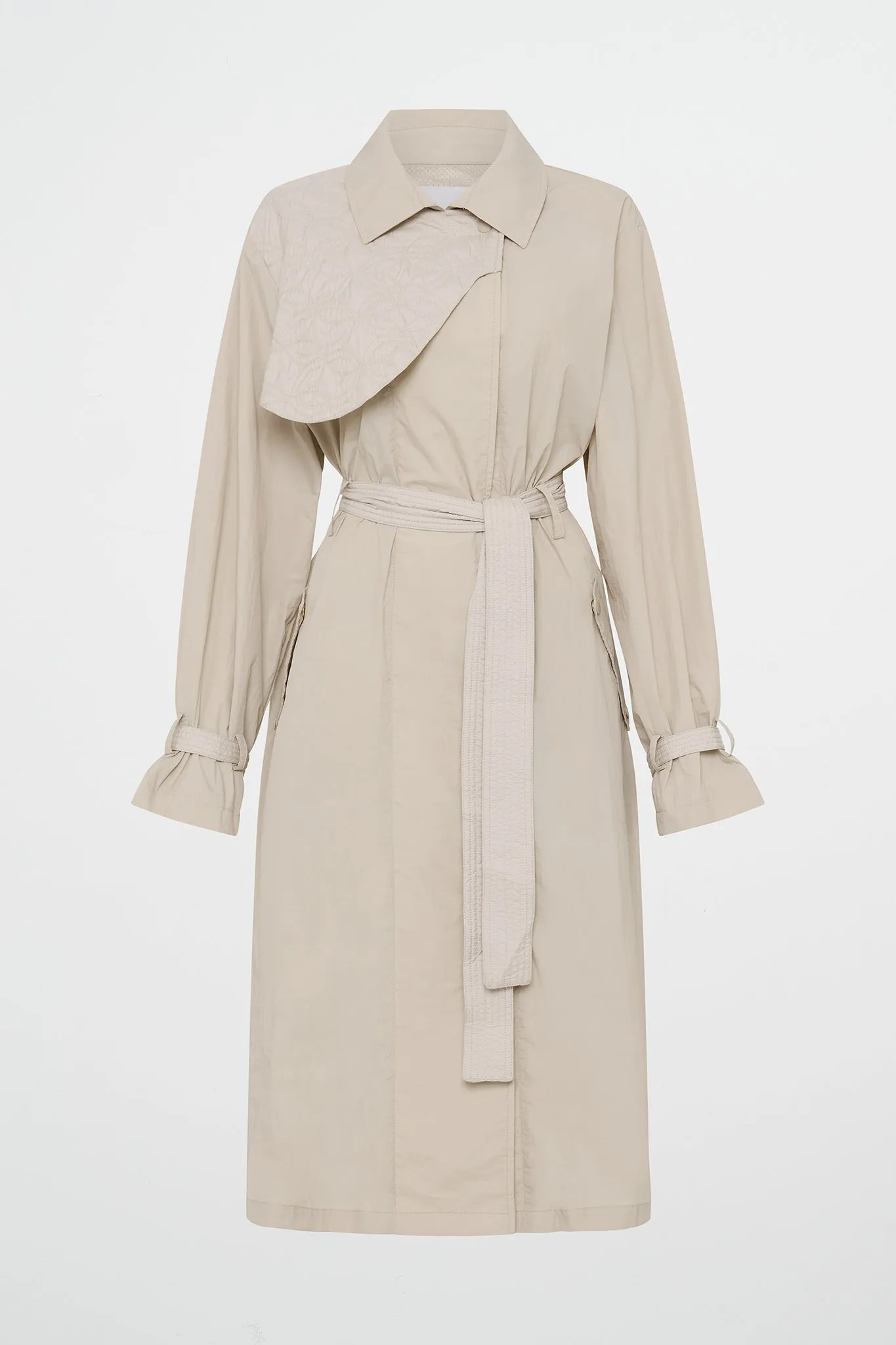 Quilted Storm Flap Trench 703