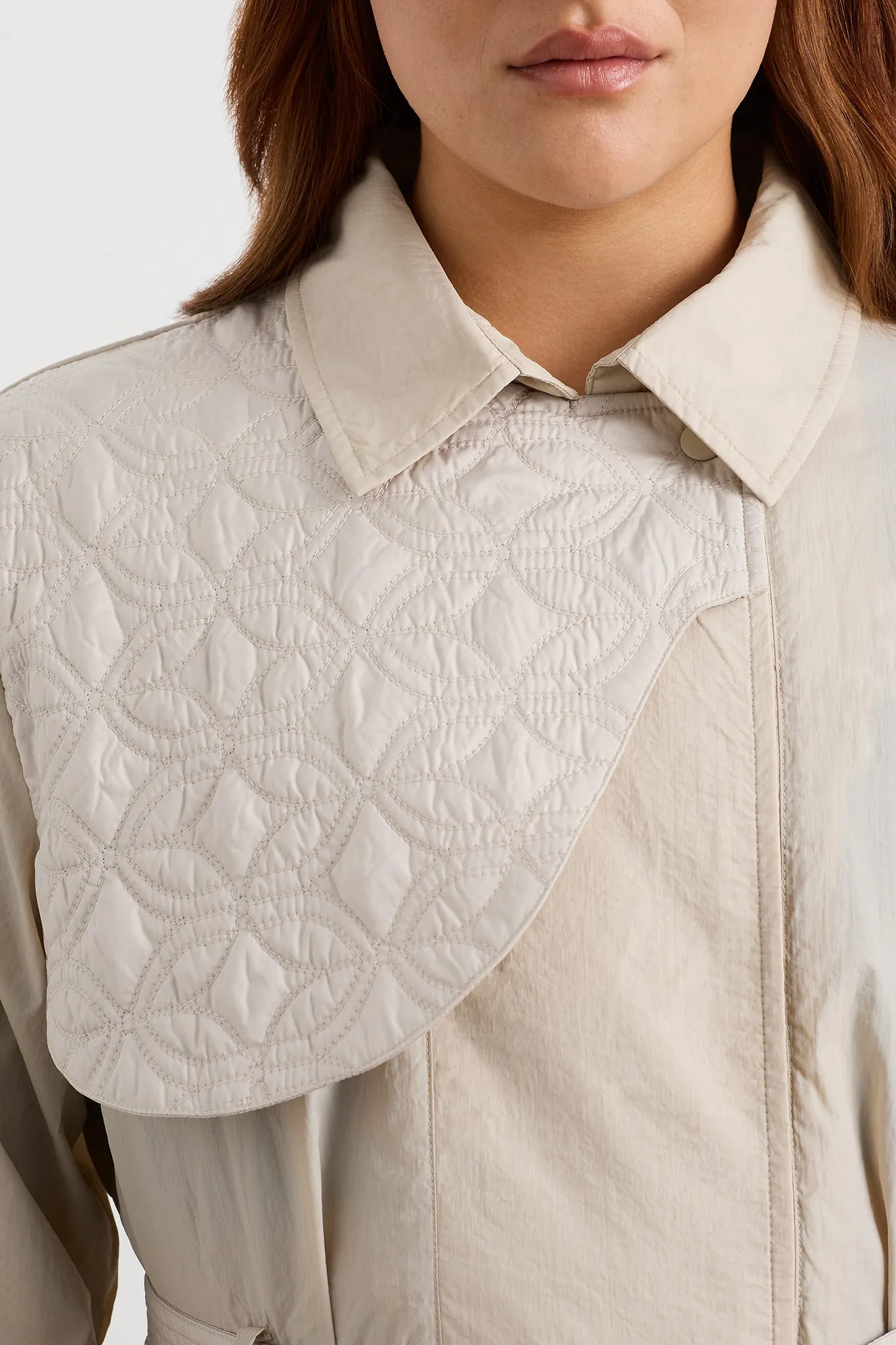 Quilted Storm Flap Trench 703