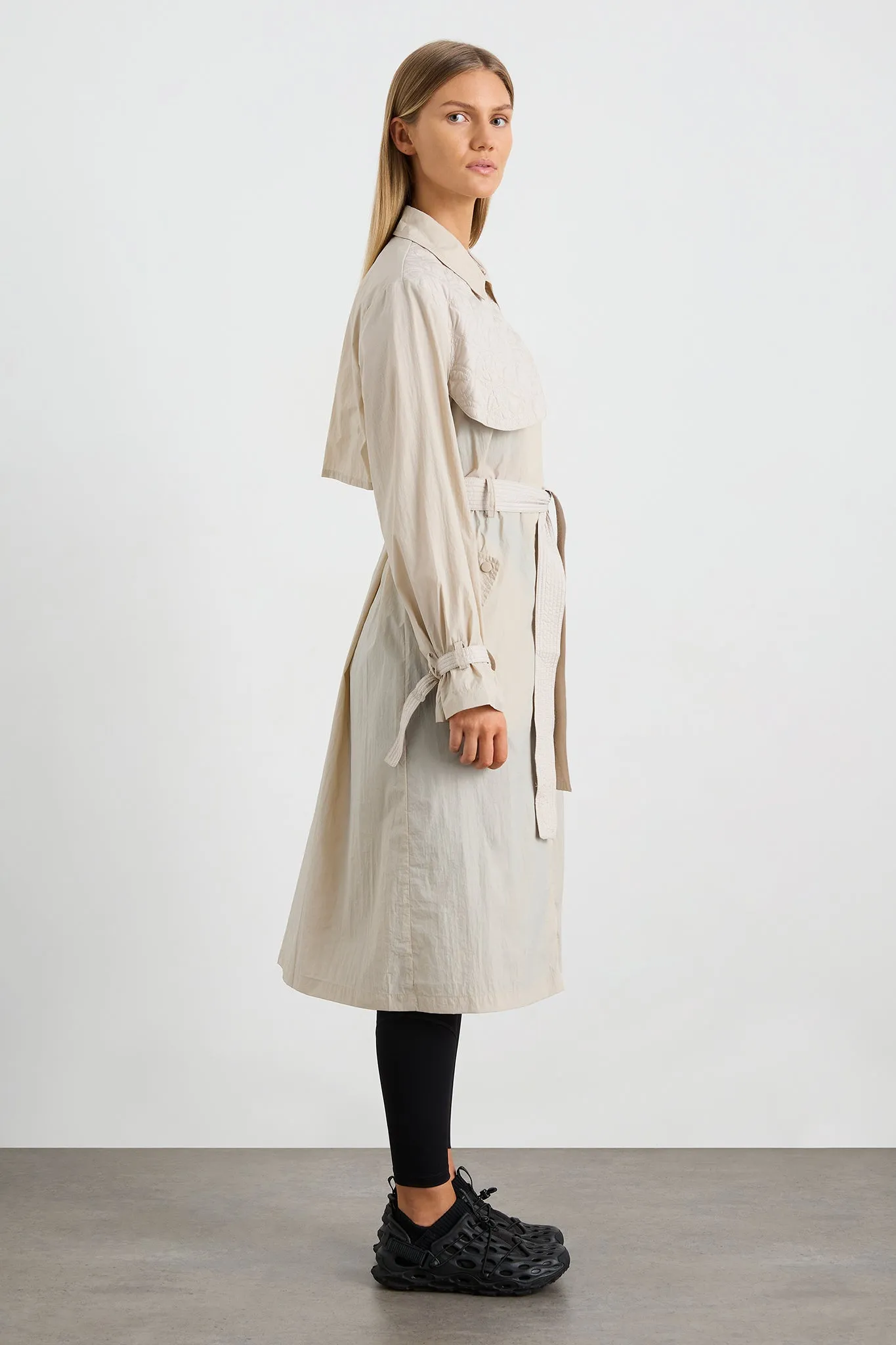 Quilted Storm Flap Trench 703