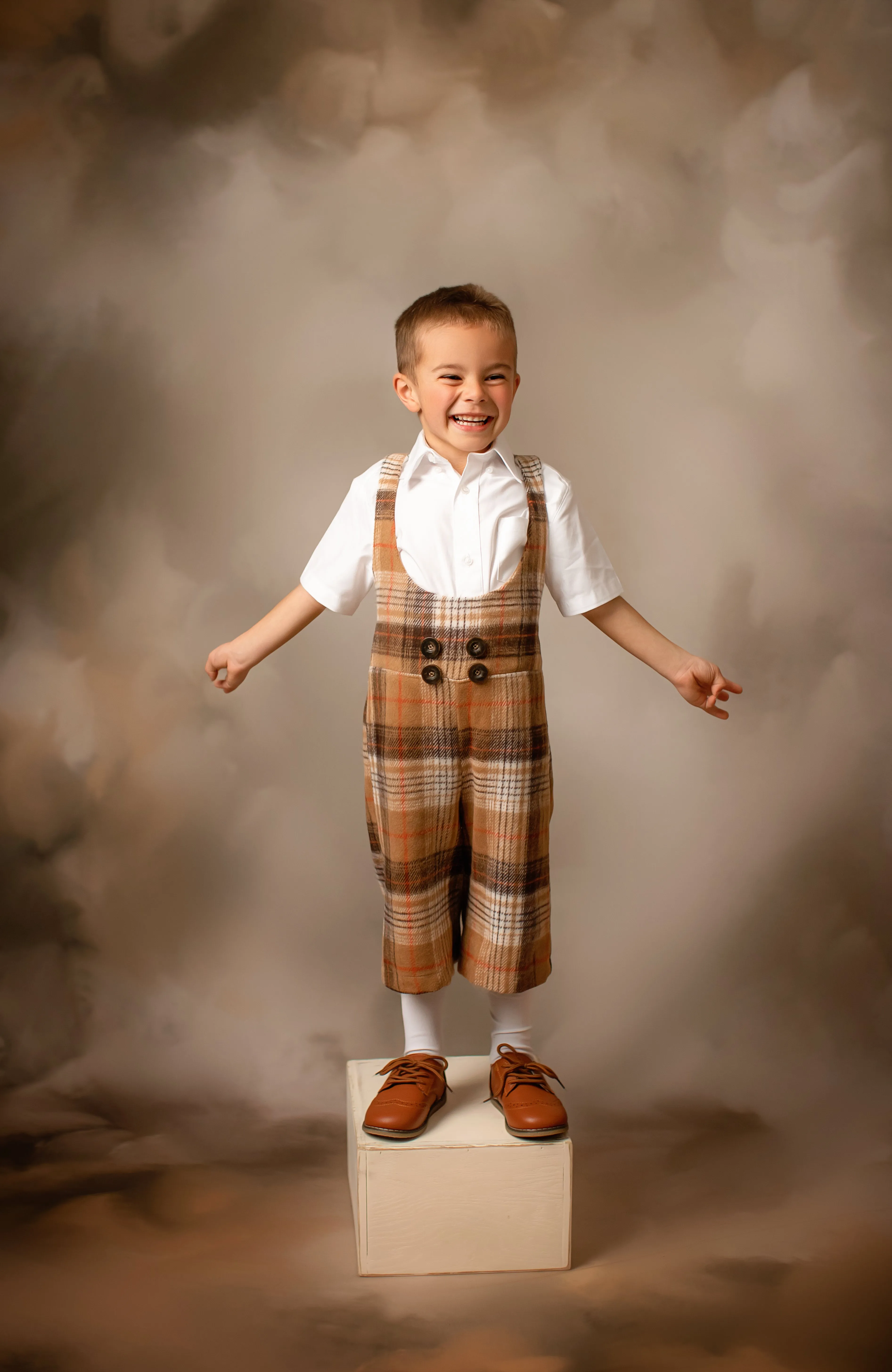 "London Fog" Dress & Boys Shorts Set | Dress (5-6 Years) & Boys Shorts (5-7 Years)