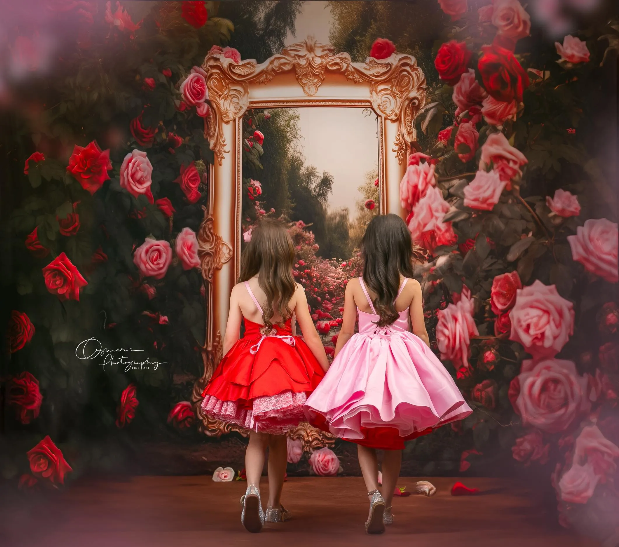 "Love Struck " Couture Rental Dress Box Set -  2 dresses   Color block cape  Dress 1 (8 Year - 9 Year up to a petite 10 year) Dress 2