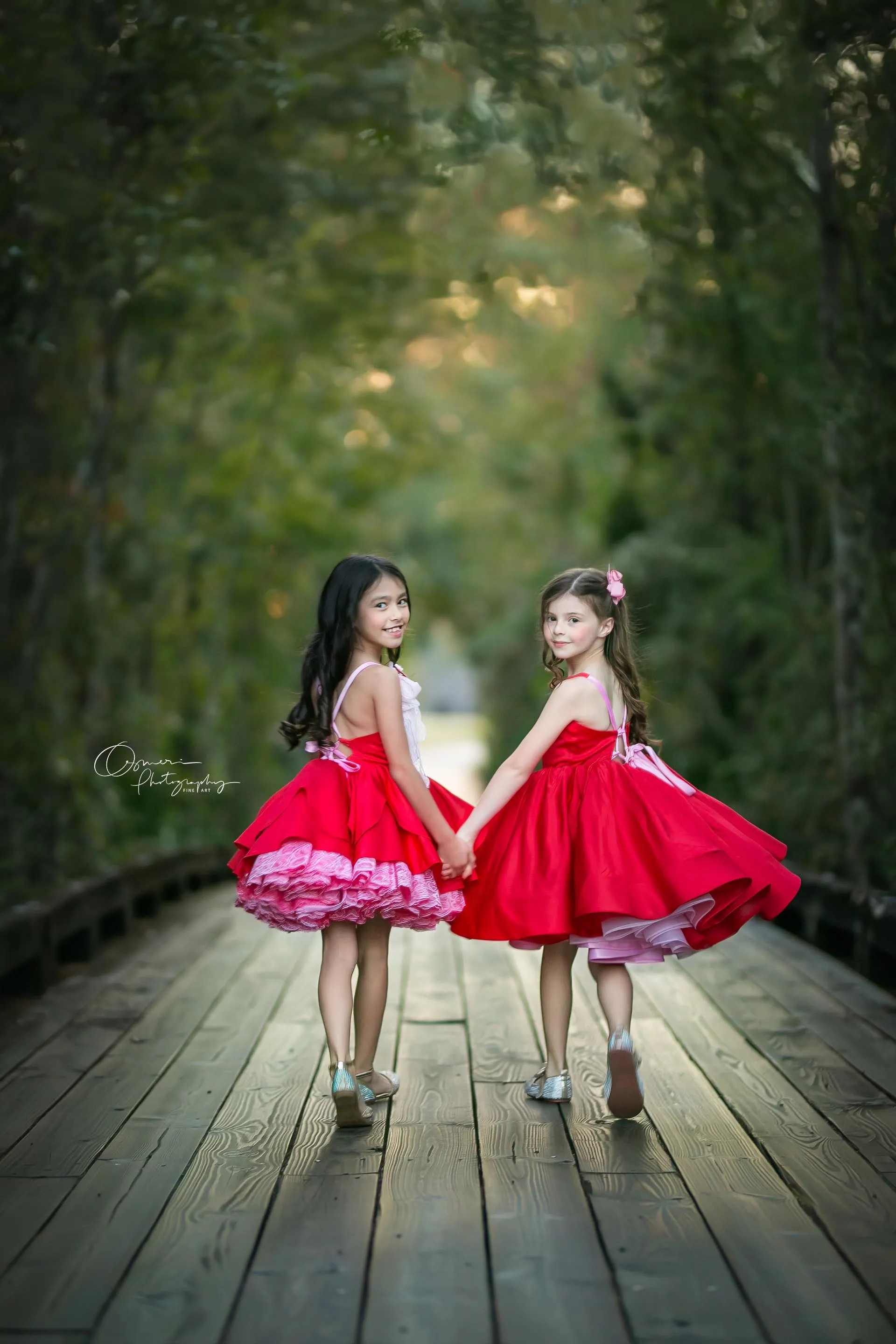 "Love Struck " Couture Rental Dress Box Set -  2 dresses   Color block cape  Dress 1 (8 Year - 9 Year up to a petite 10 year) Dress 2