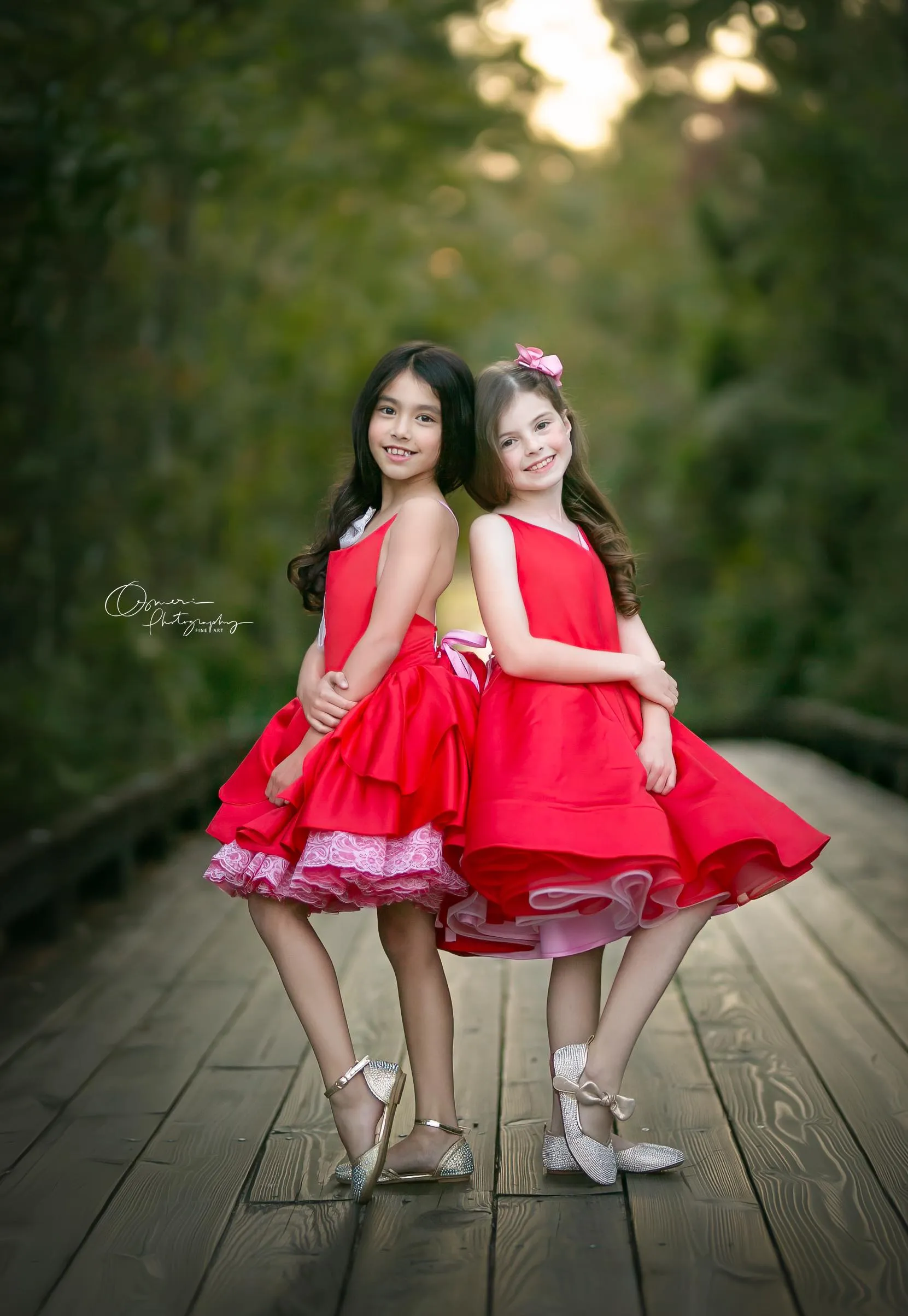 "Love Struck " Couture Rental Dress Box Set -  2 dresses   Color block cape  Dress 1 (8 Year - 9 Year up to a petite 10 year) Dress 2