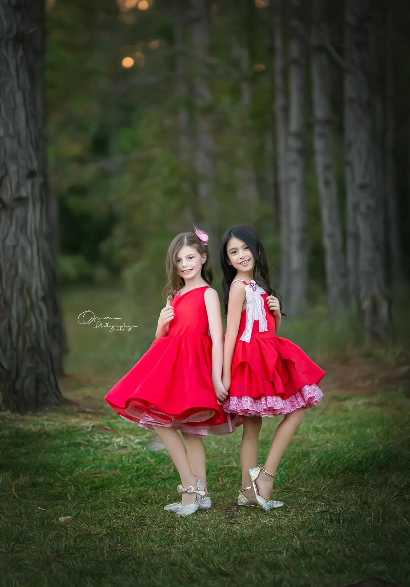 "Love Struck " Couture Rental Dress Box Set -  2 dresses   Color block cape  Dress 1 (8 Year - 9 Year up to a petite 10 year) Dress 2