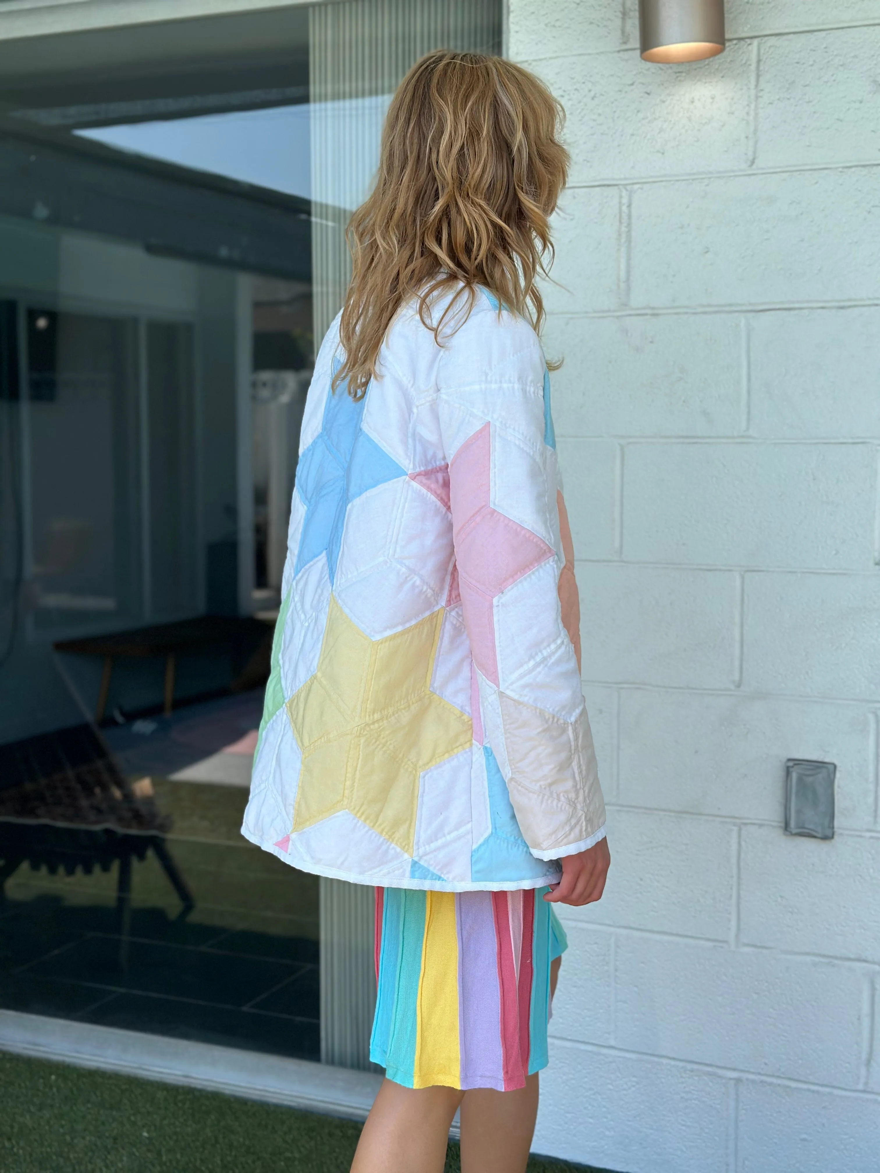Rainbow Bright Quilted Coat