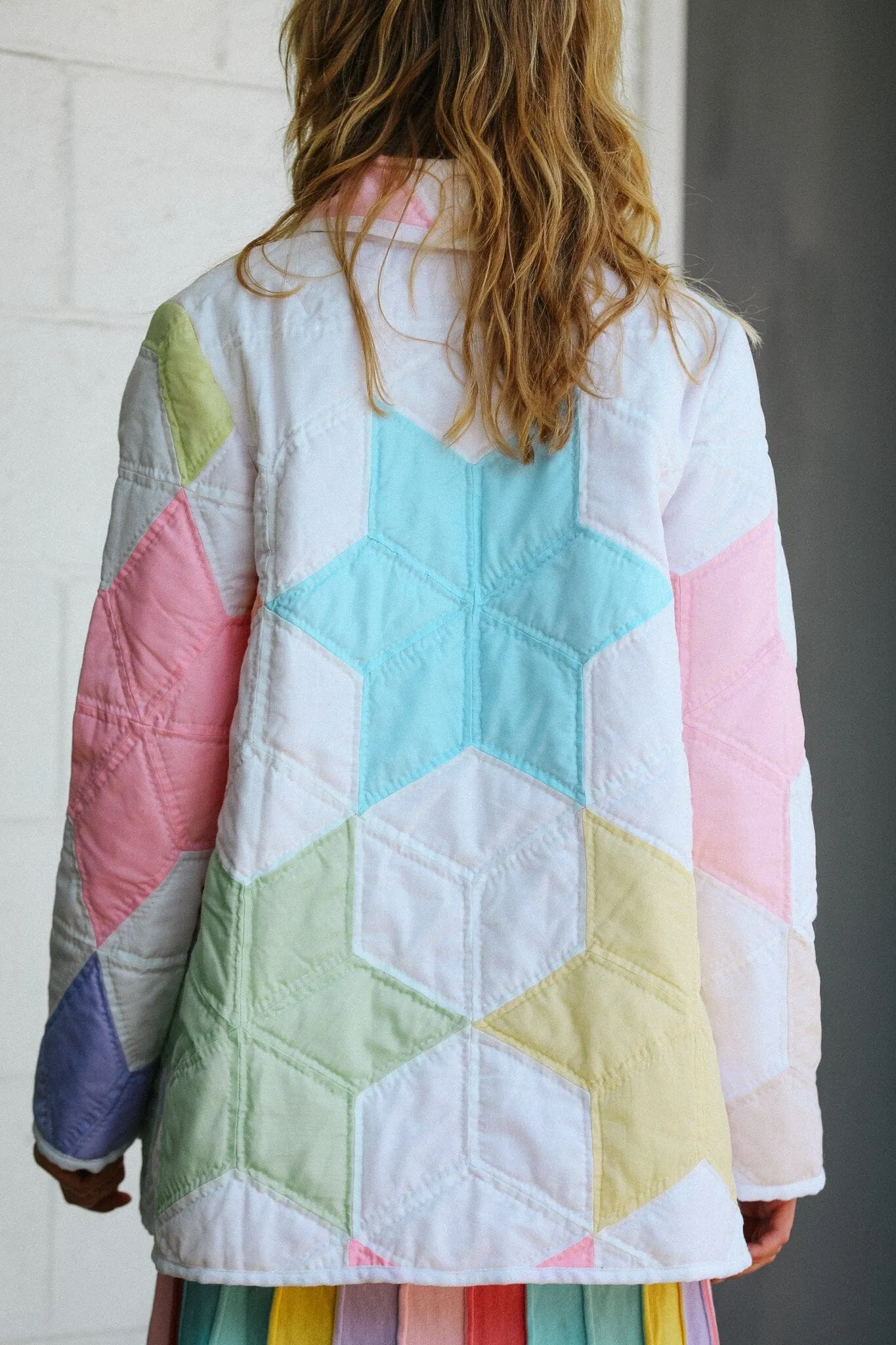 Rainbow Bright Quilted Coat