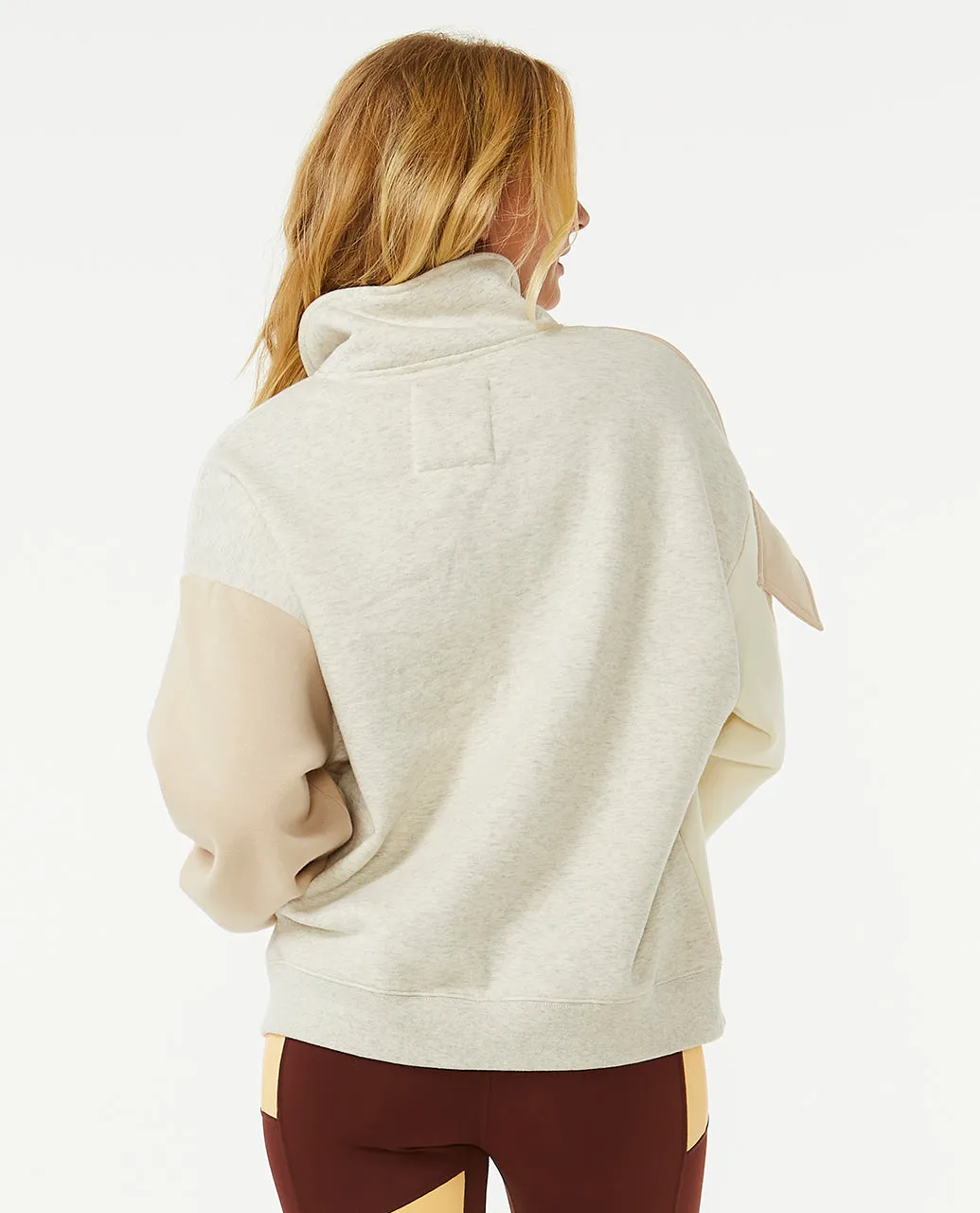 RSS OVERSIZED SPLICED ZT FLEECE -  NATURAL