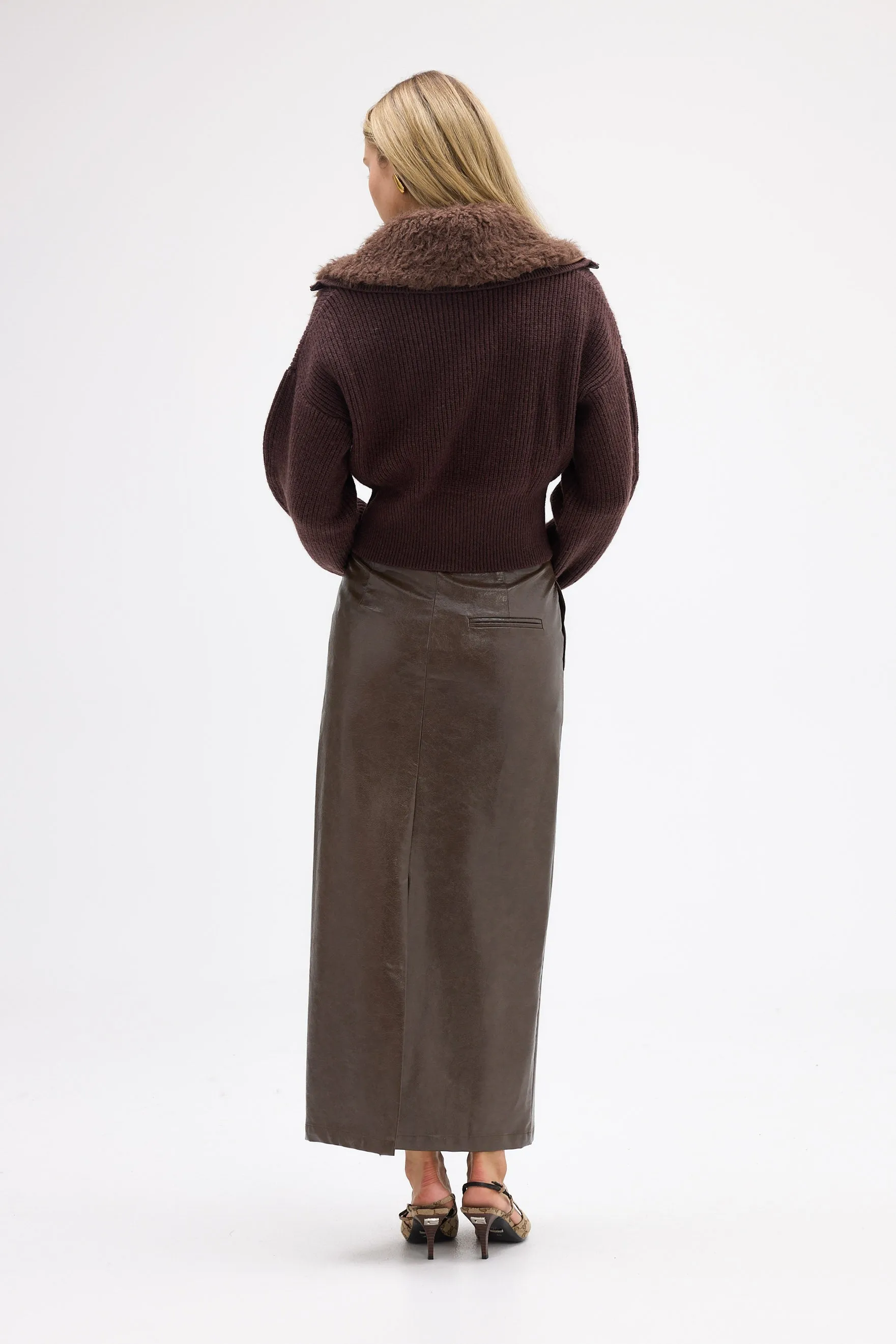 Ruby Knit Cardigan - Chocolate